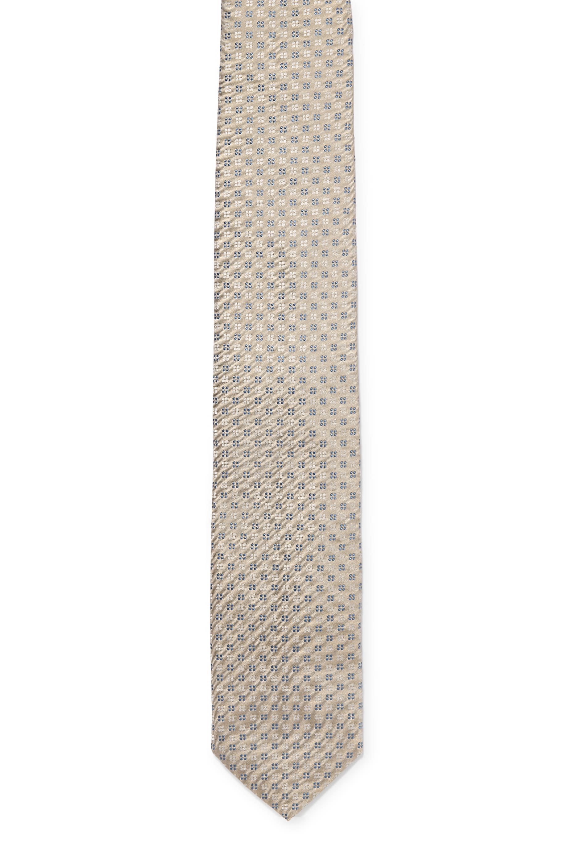 Jacquard Pattern Silk-Blend Tie