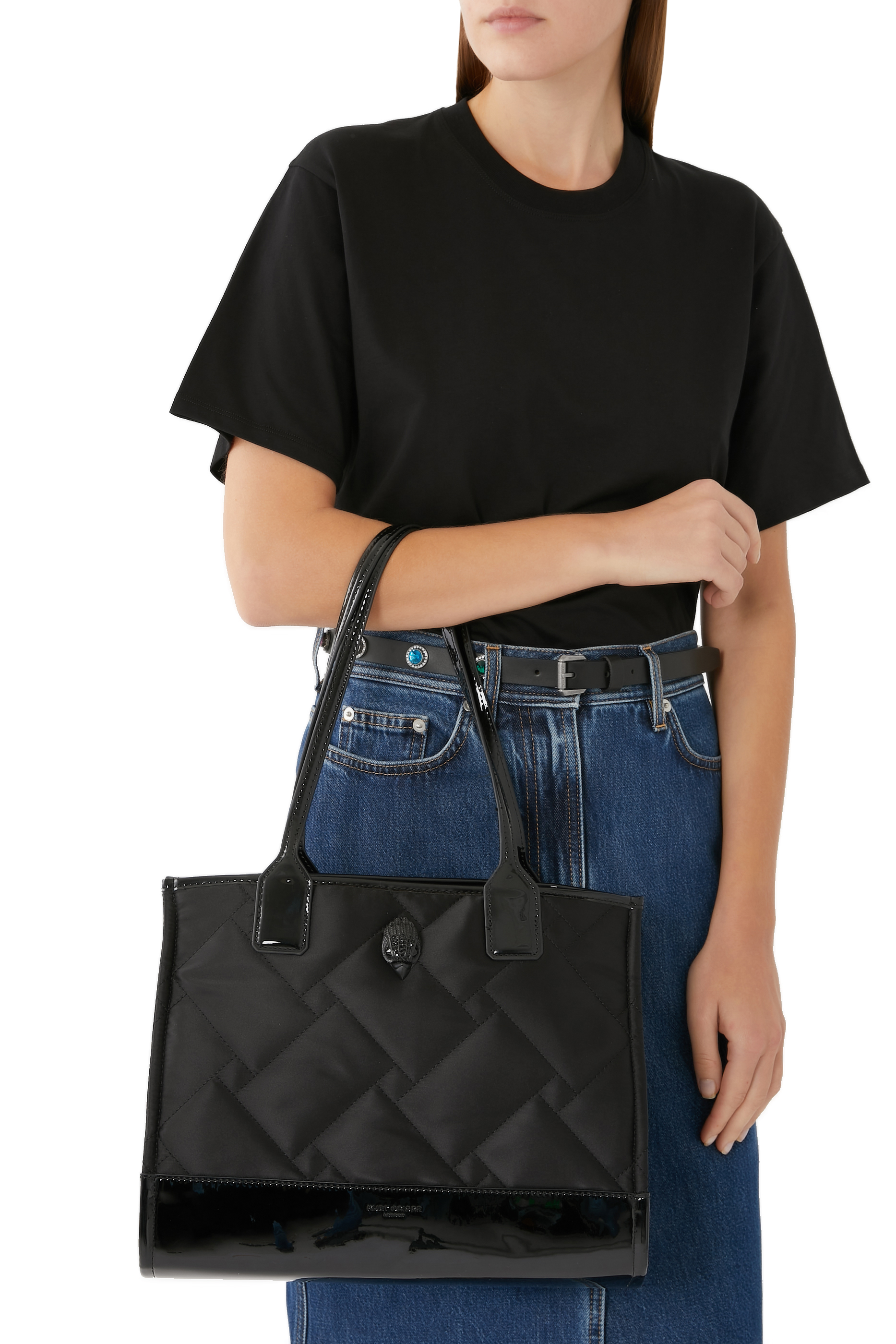 حقيبة يد مربعة صغيرة نايلون معاد تدويره