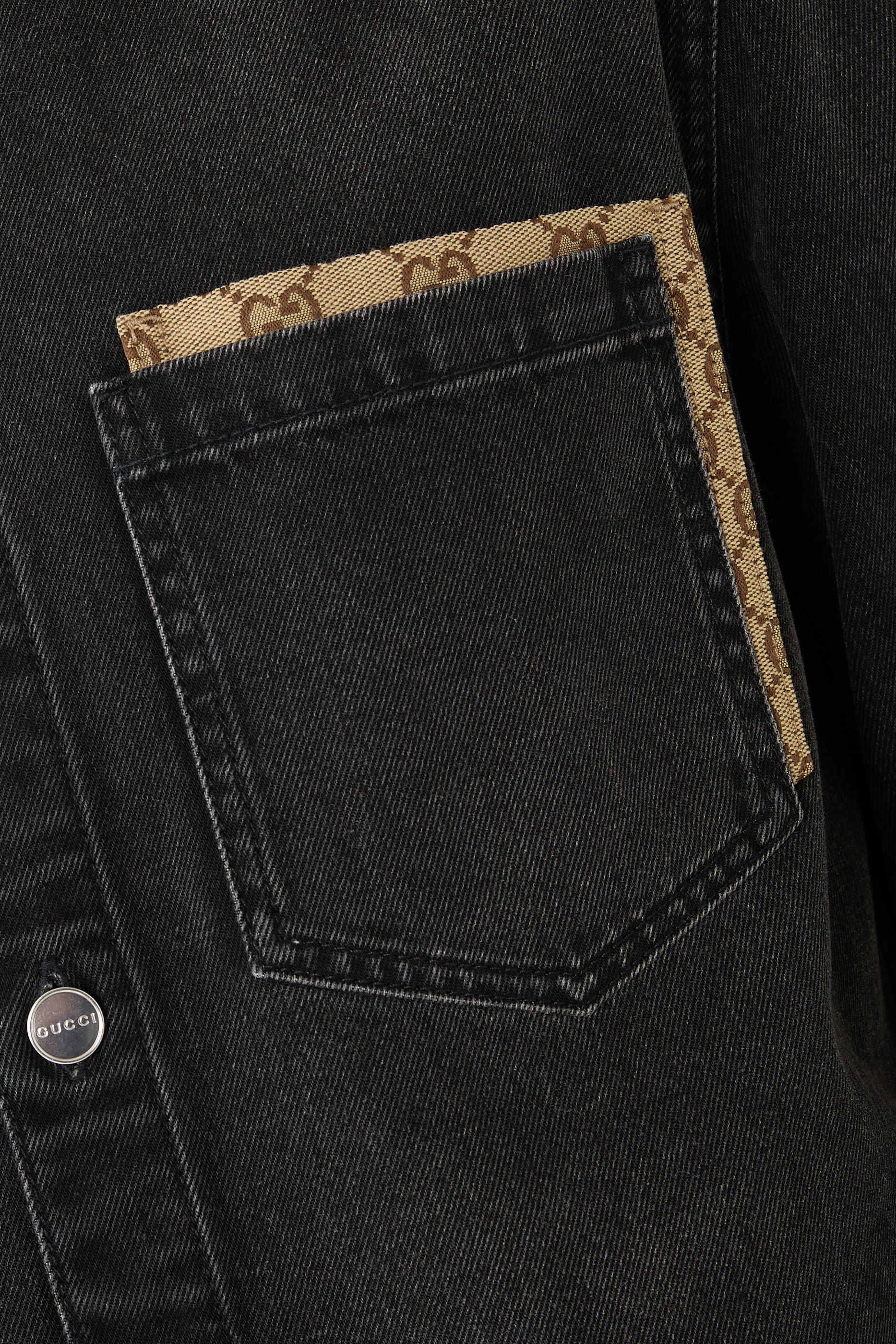 قميص قطن دنيم بلون باهت