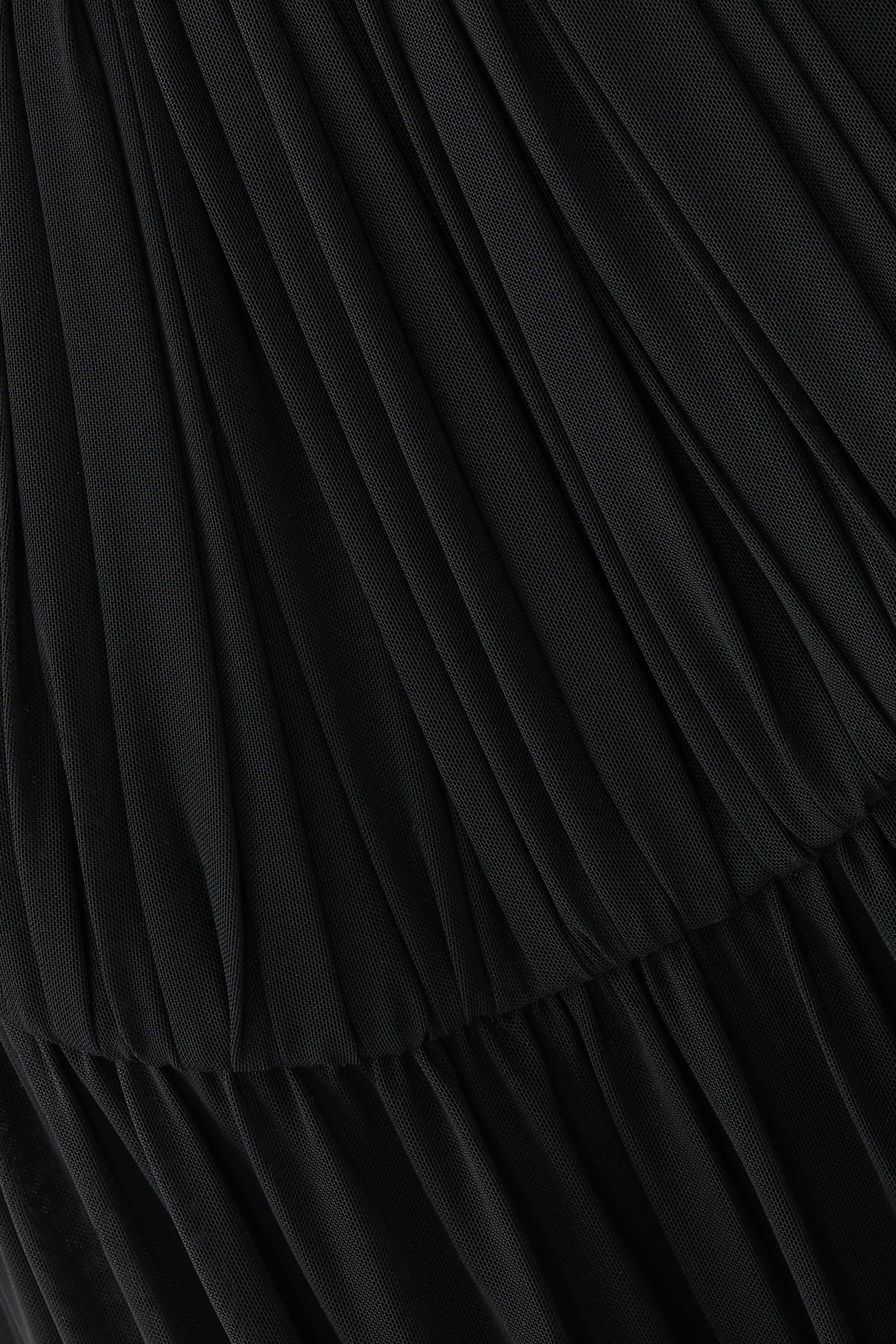 فستان سهرة كرينولين ببلوزة ريسر تول