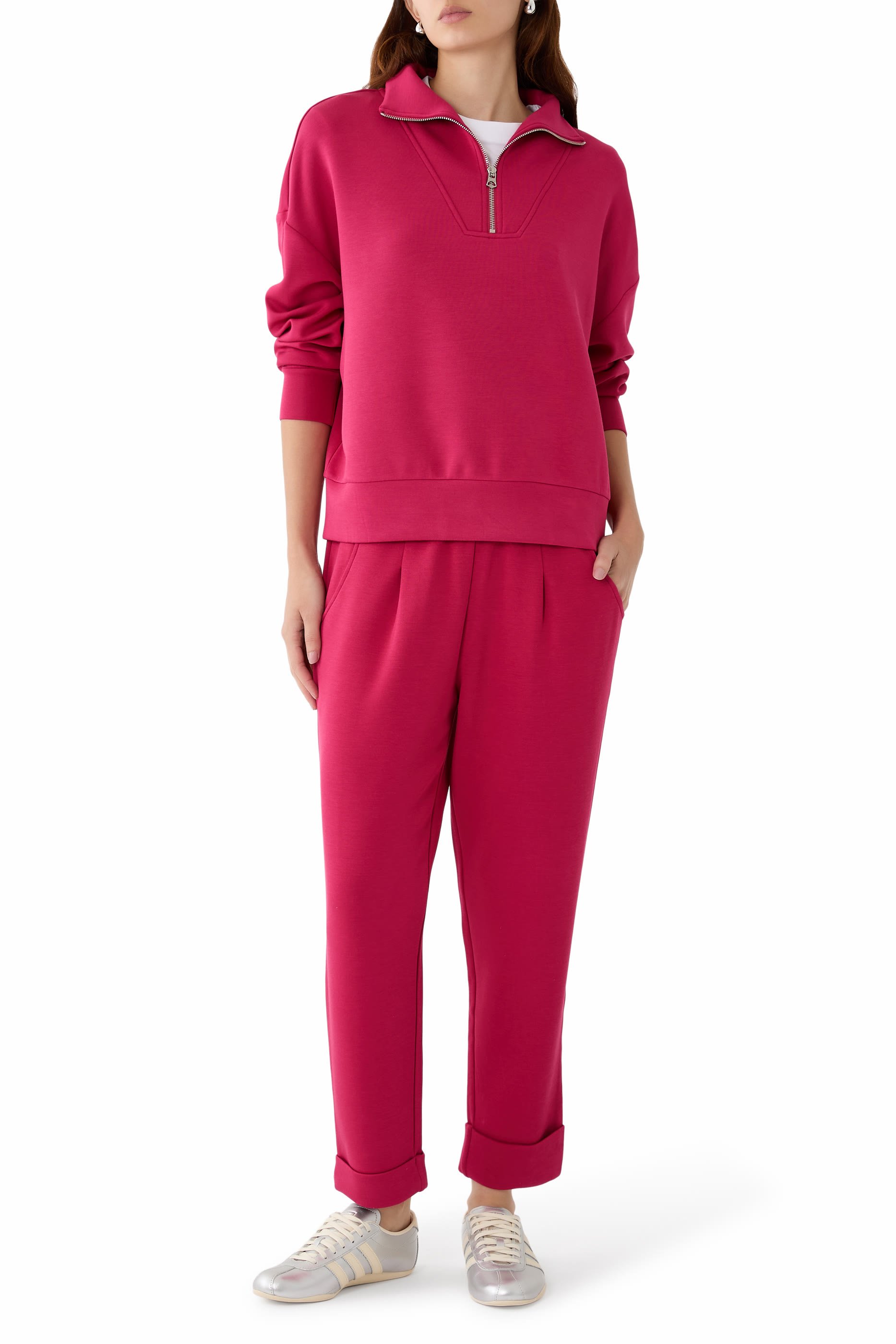 بنطال بأسوار كاحل مطوية 28.5 بوصة