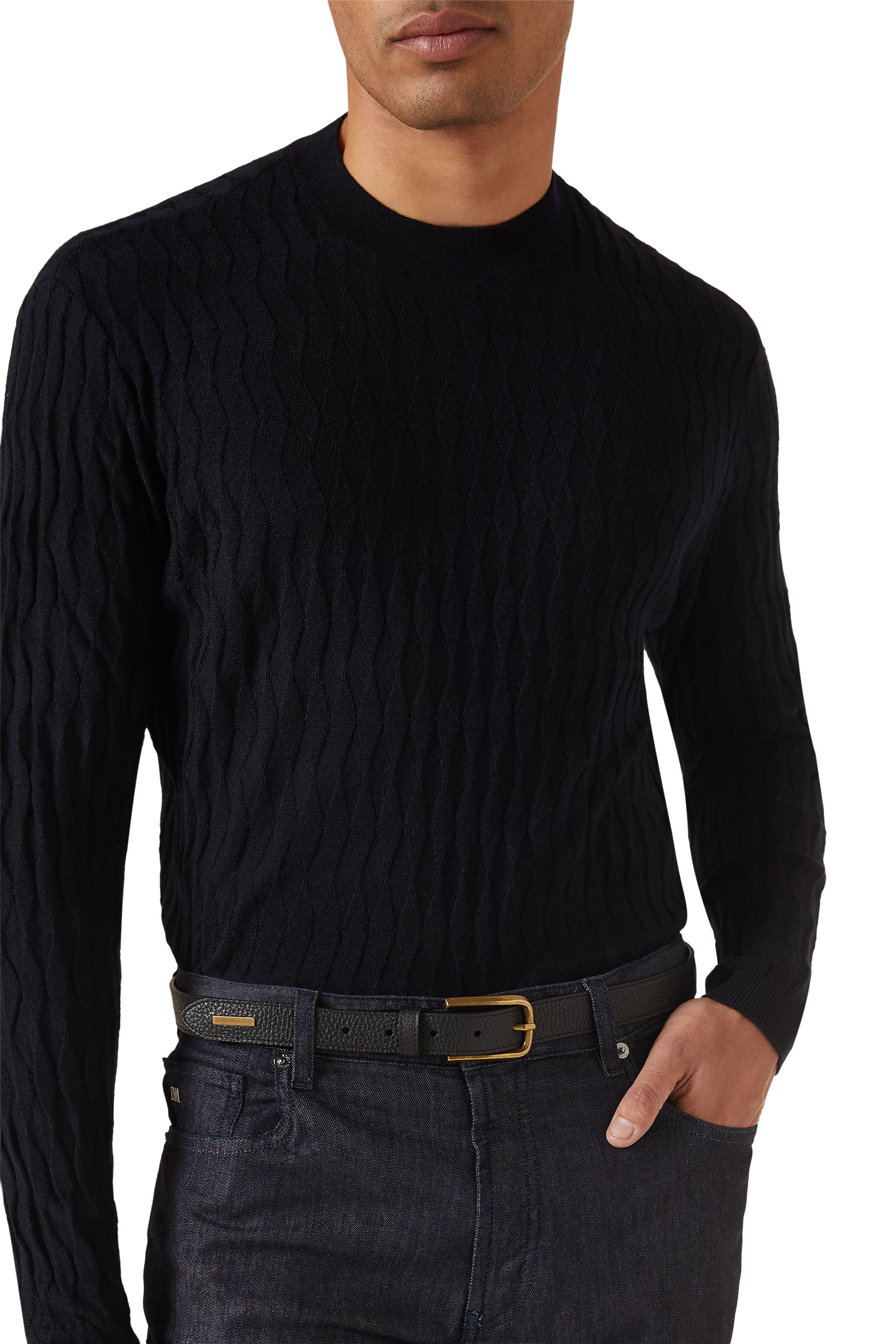 حزام كلاسيكي بشعار الماركة