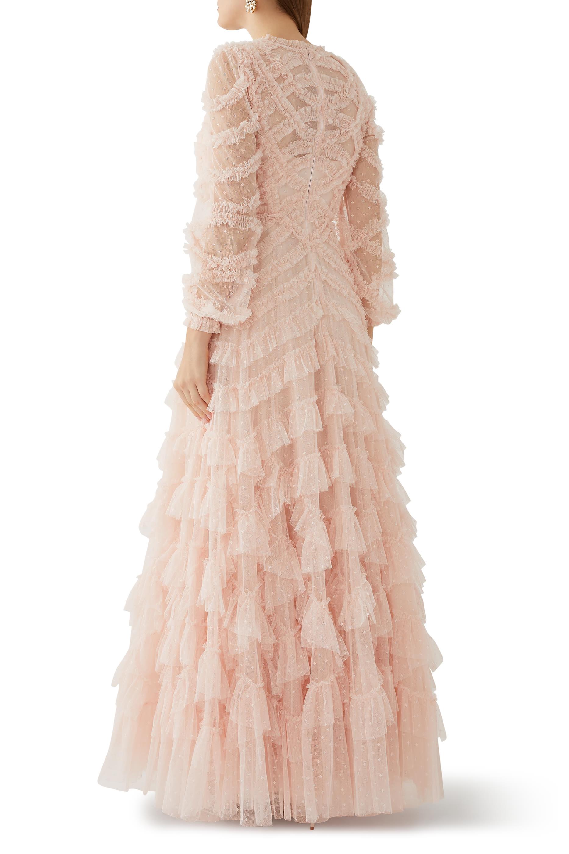 فستان لانا بياقة مستديرة