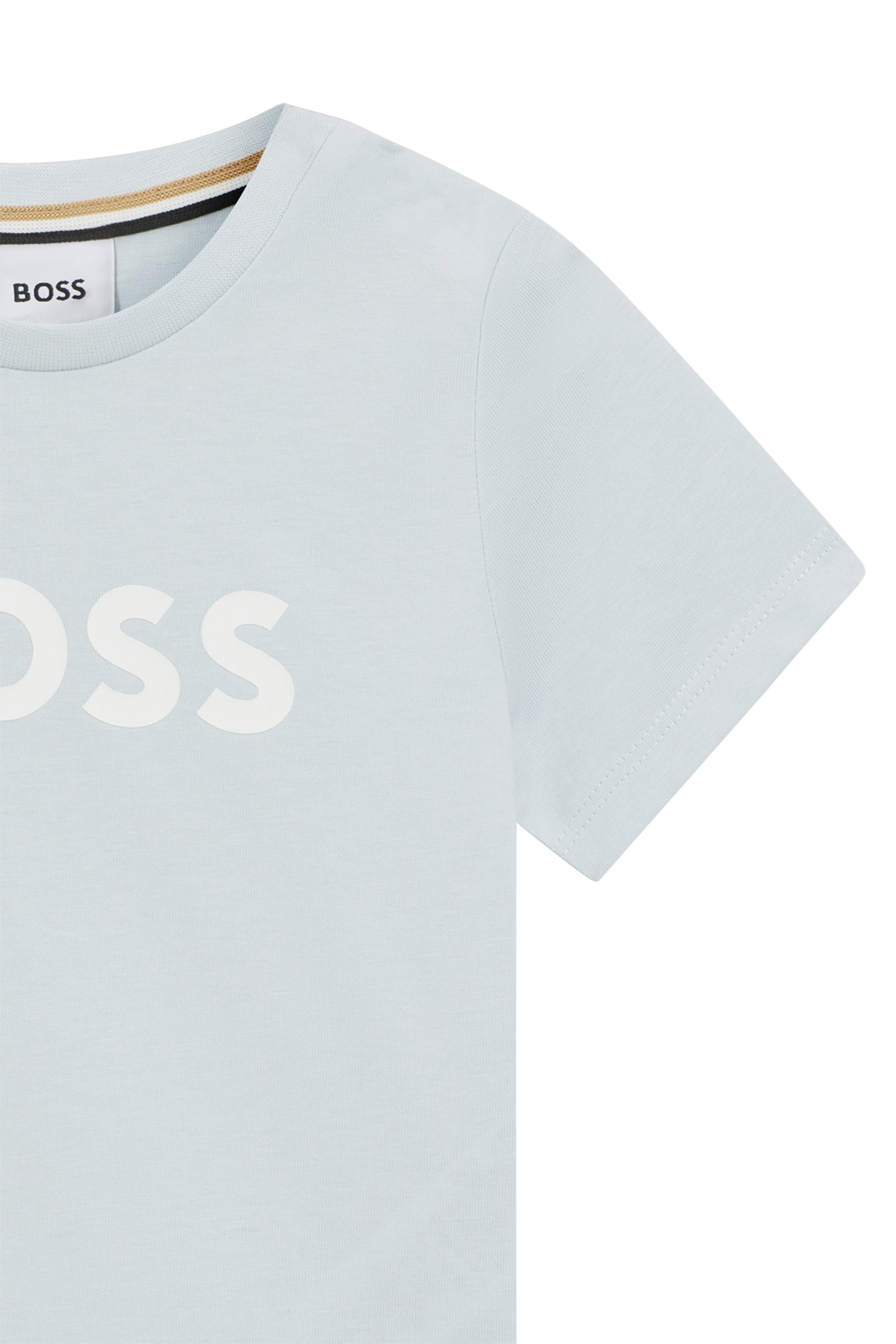 تيشيرت بأكمام قصيرة وشعار الماركة للأطفال