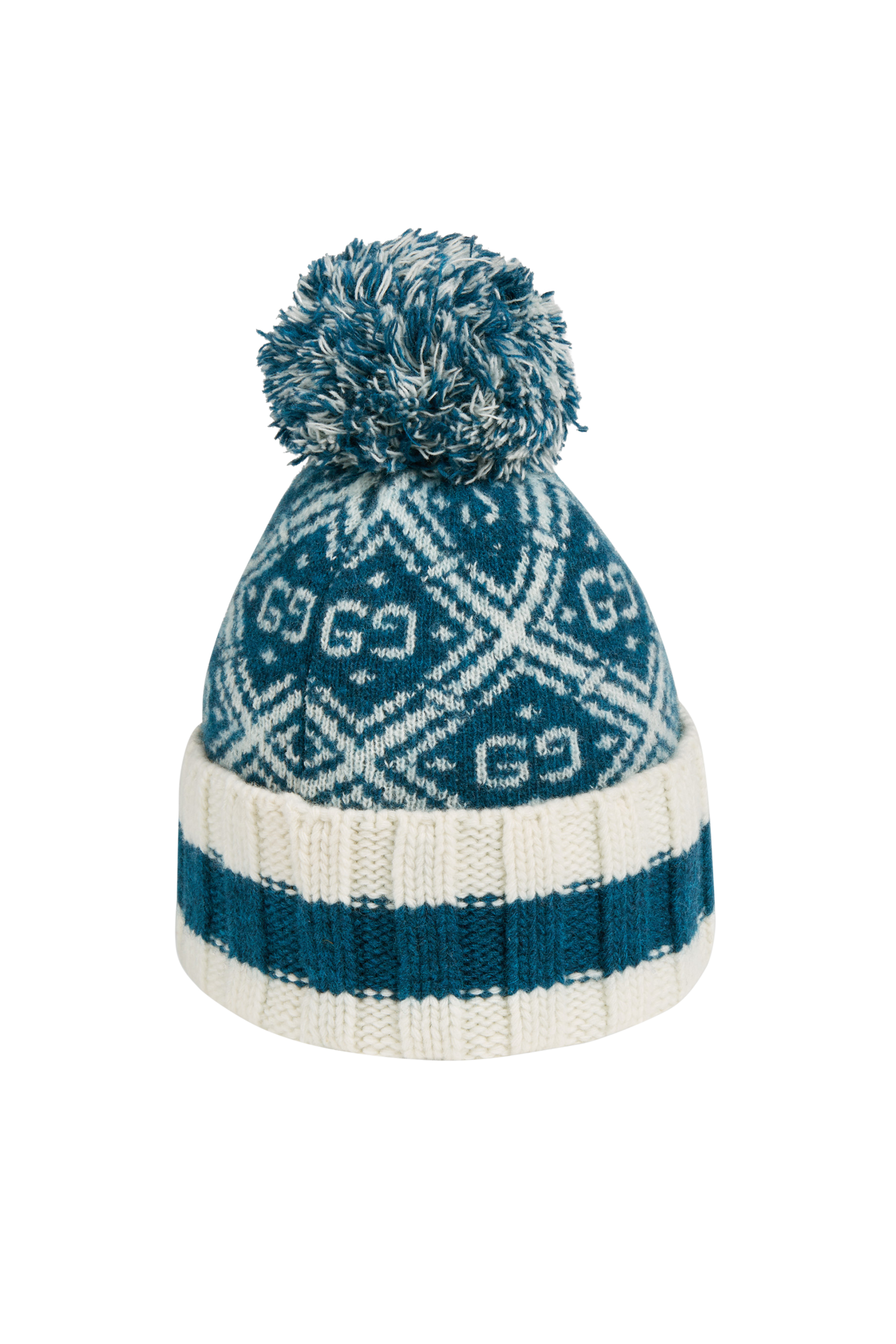 قبعة صوف بنقشة حرفي GG