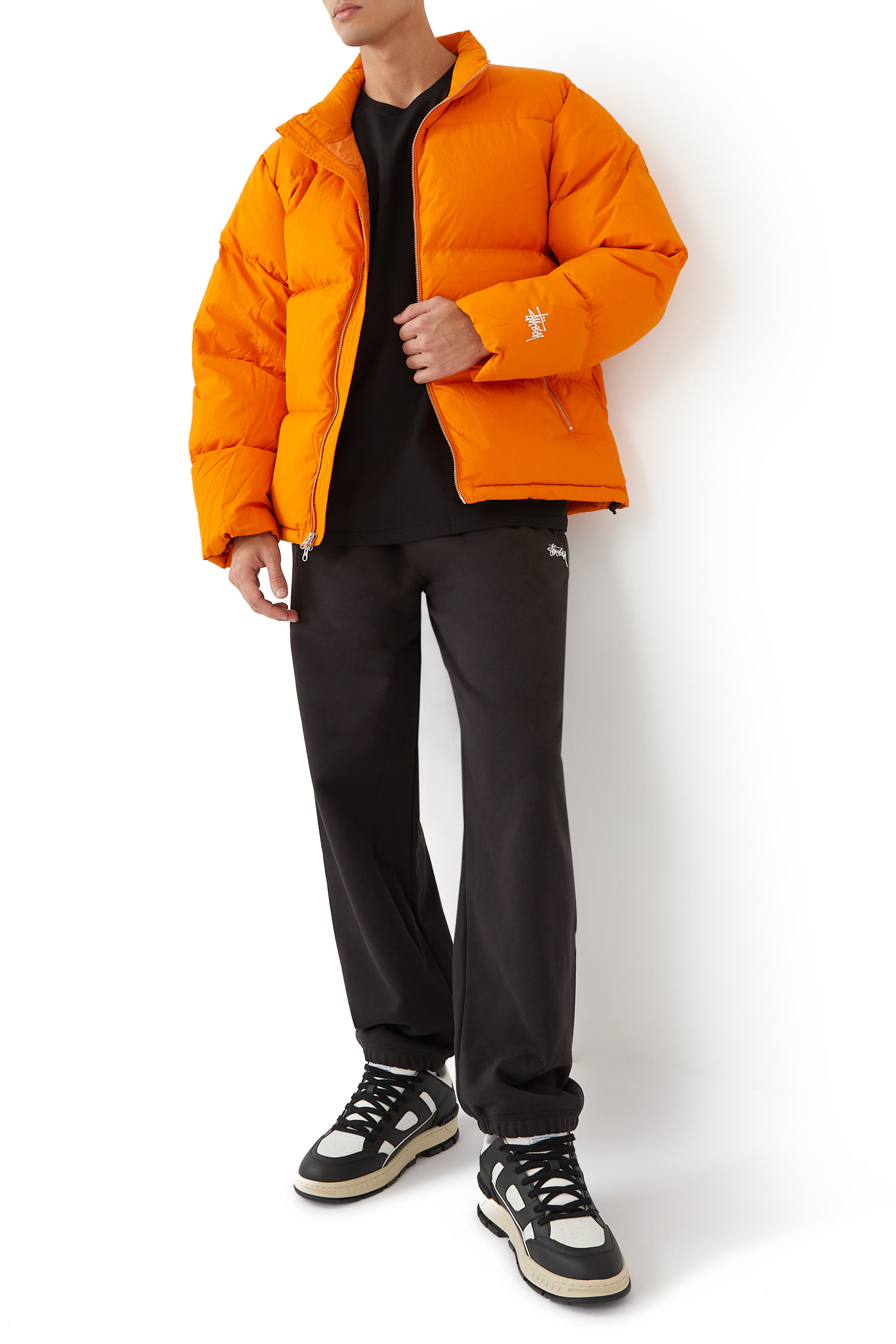 جاكيت بافر نايلون مبطن بالزغب