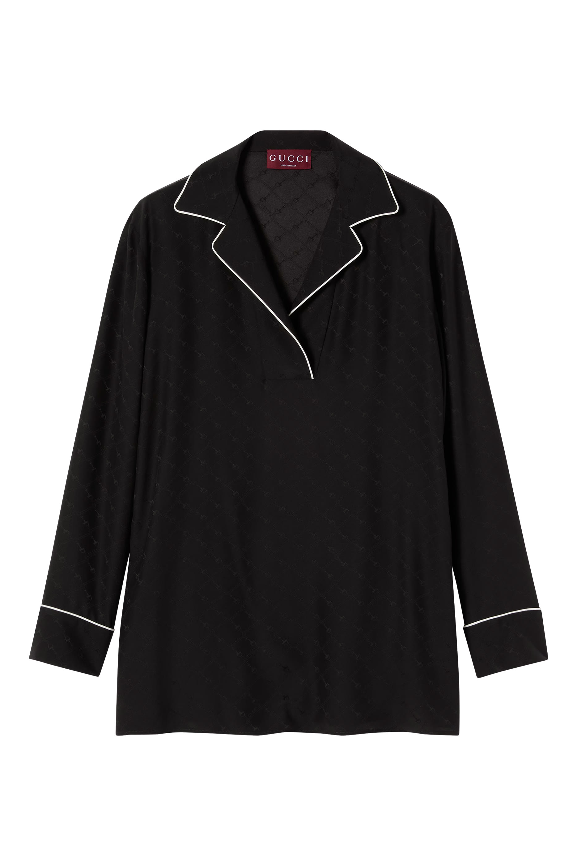 Horsebit Silk Jacquard T-Shirt