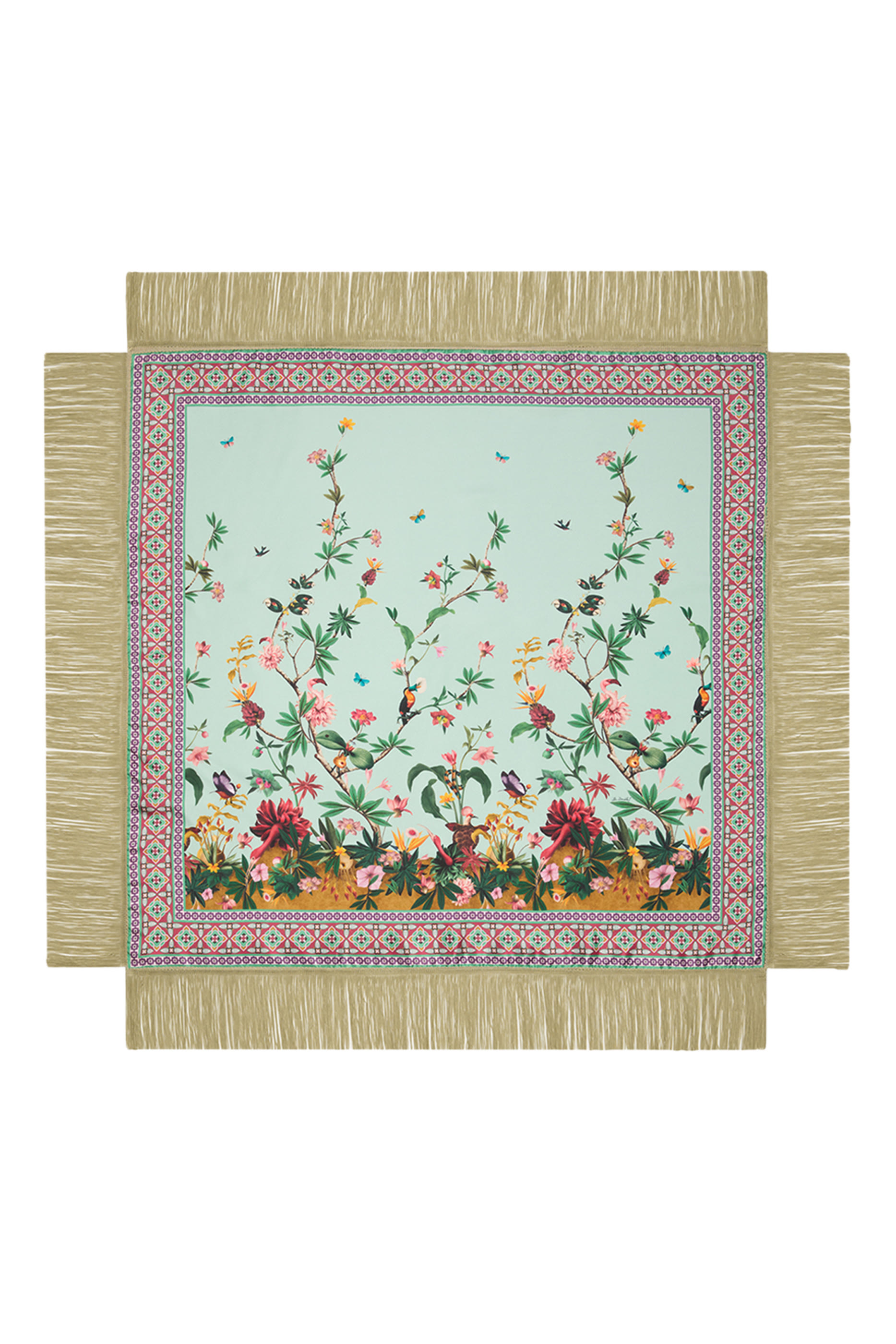 وشاح بتصميم وجهين بشرابات