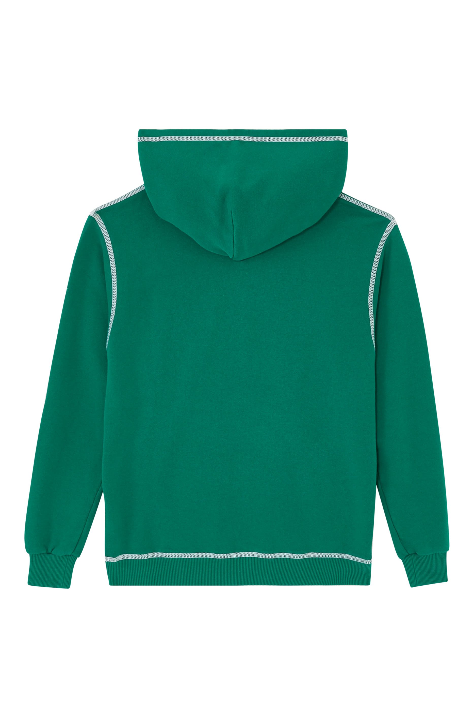 سويت شيرت بغطاء رأس بطبعات شعار الماركة جرسيه