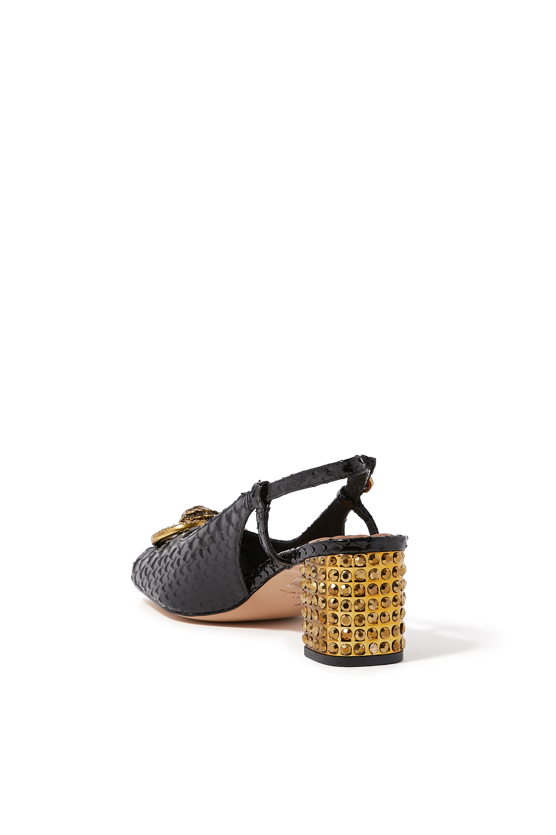 حذاء تشيليسا بكعب 60 ونعل عريض بسير خلفي