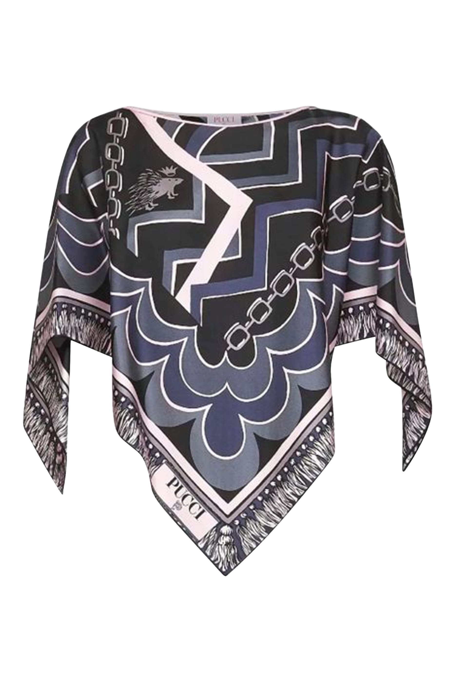 بلوزة بنقشة حرير