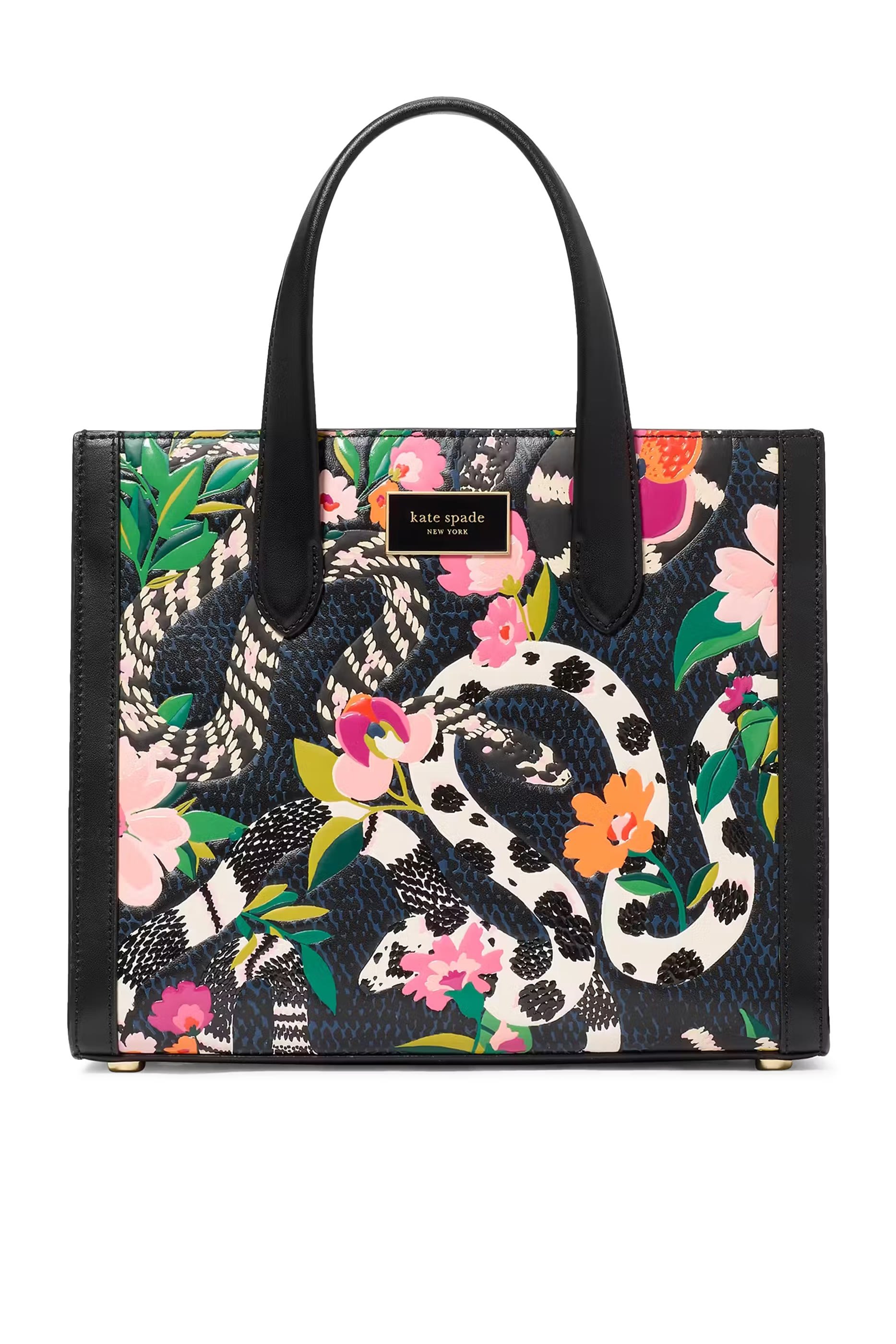 حقيبة يد مانهاتن صغيرة جلد منقوش