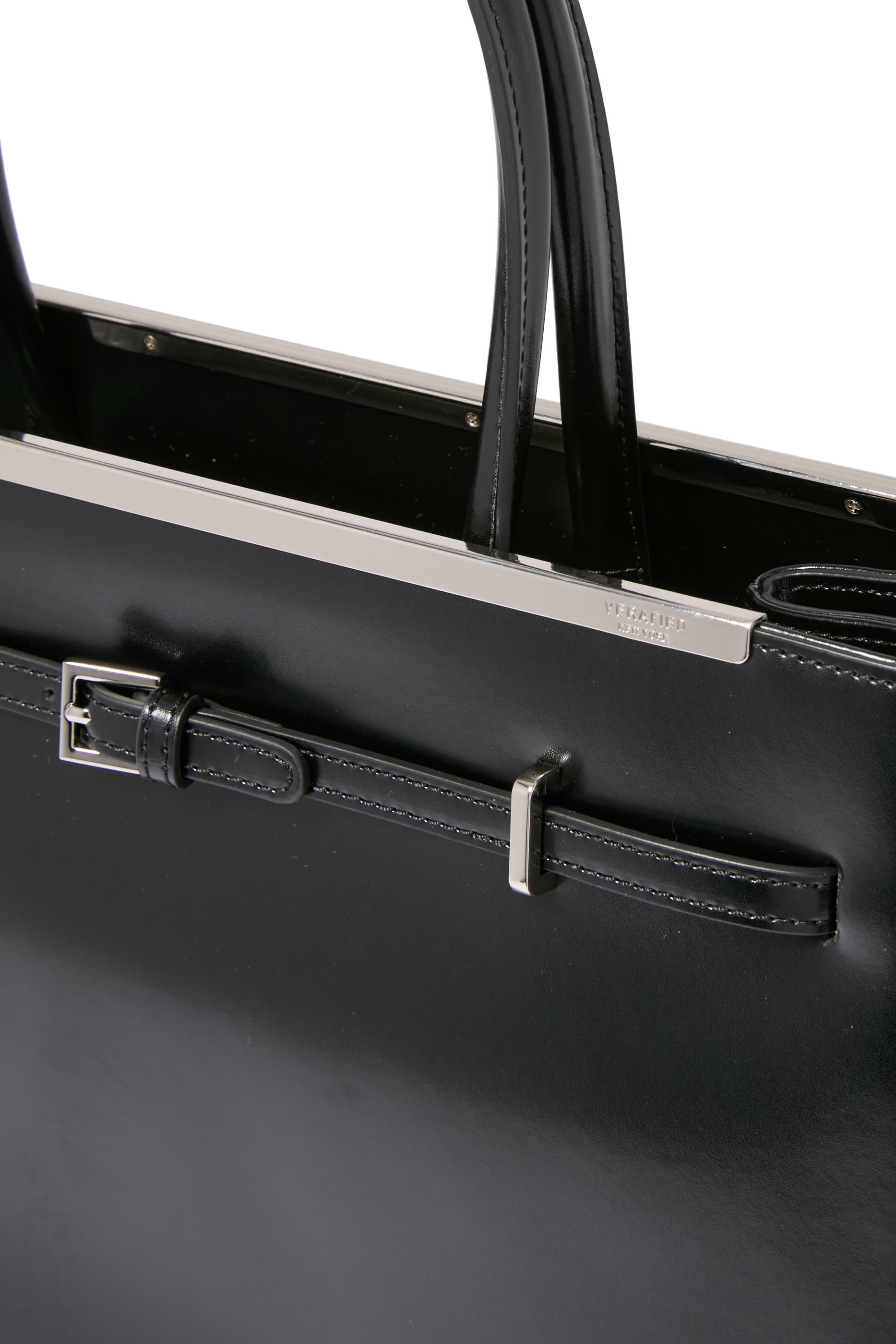 Noir Leather Book Tote Bag 33