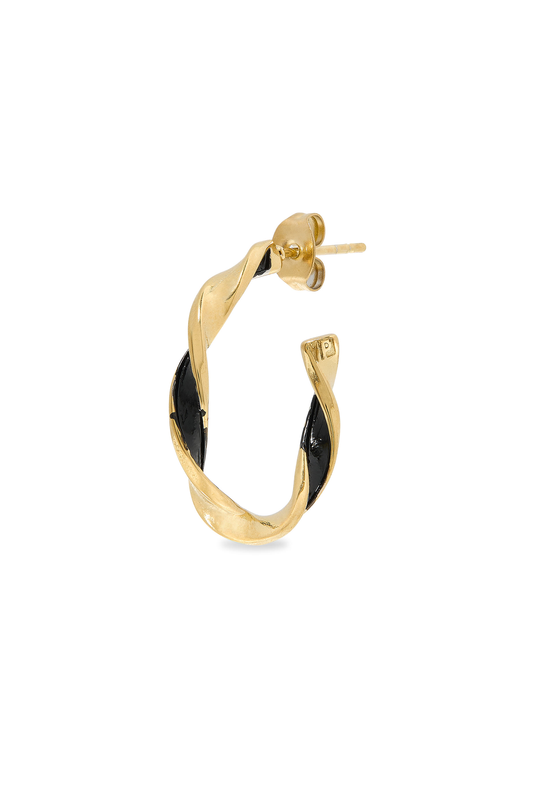 Two-Tone Thick Hoop Single Earring