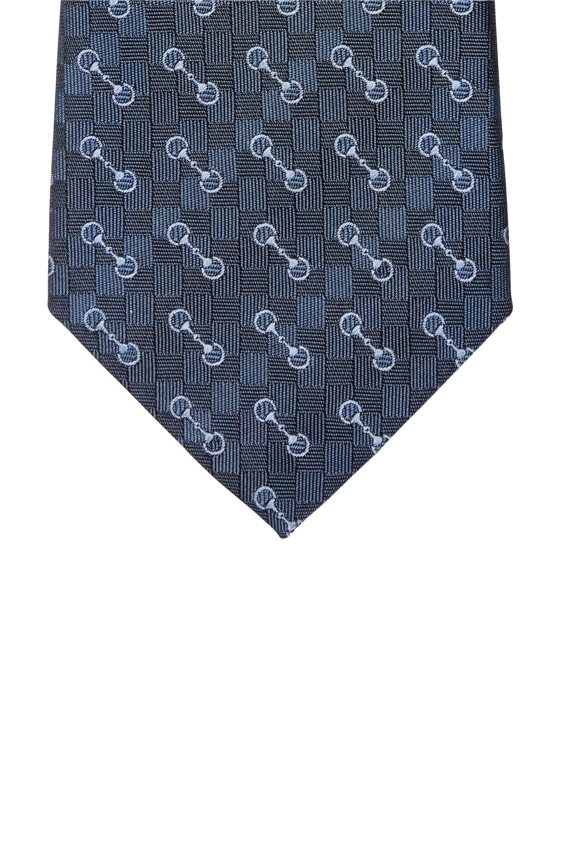 ربطة عنق بنقشة لجام الحصان حرير جاكار