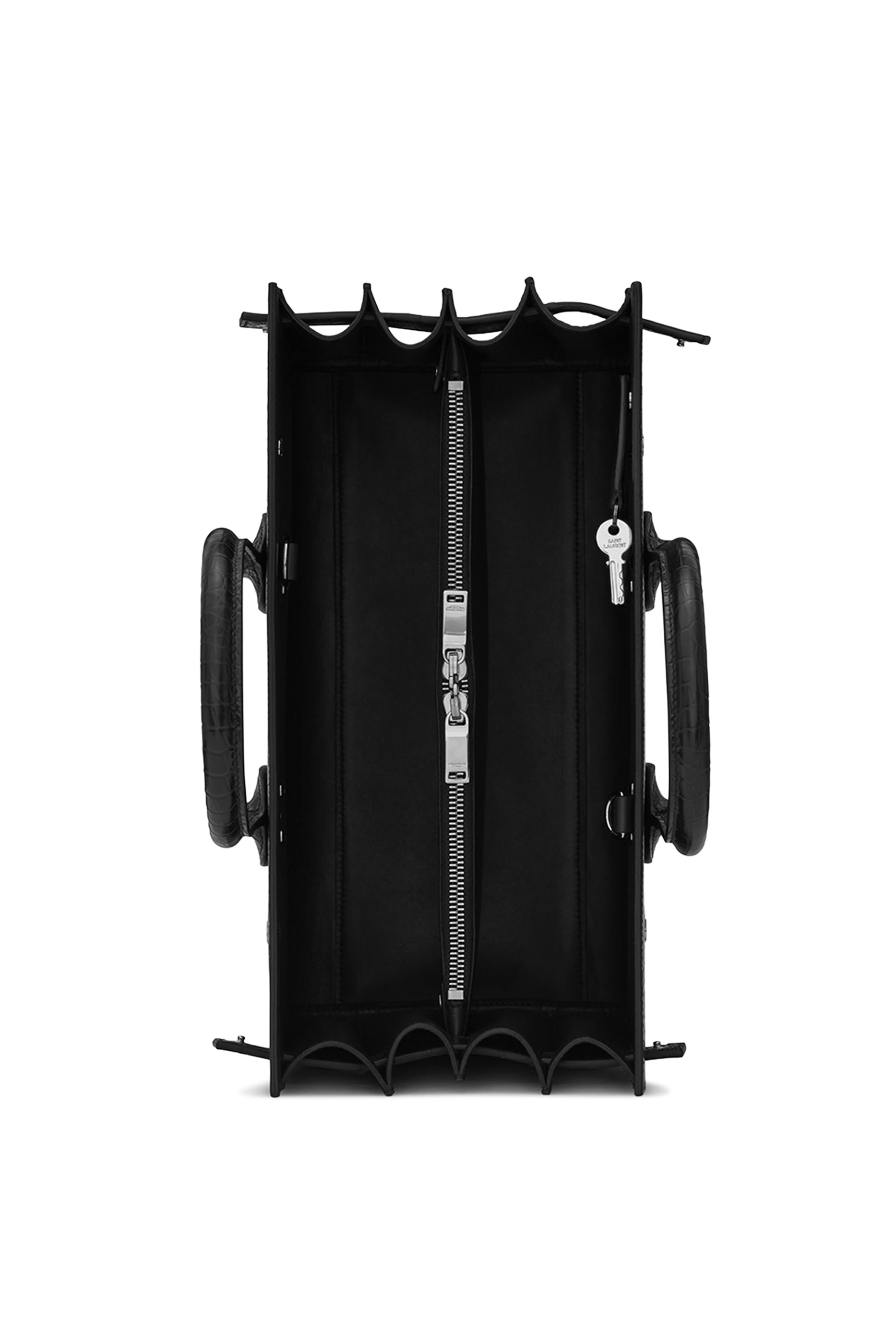 حقيبة ساك دو جور صغيرة جلد بنقشة جلد التمساح