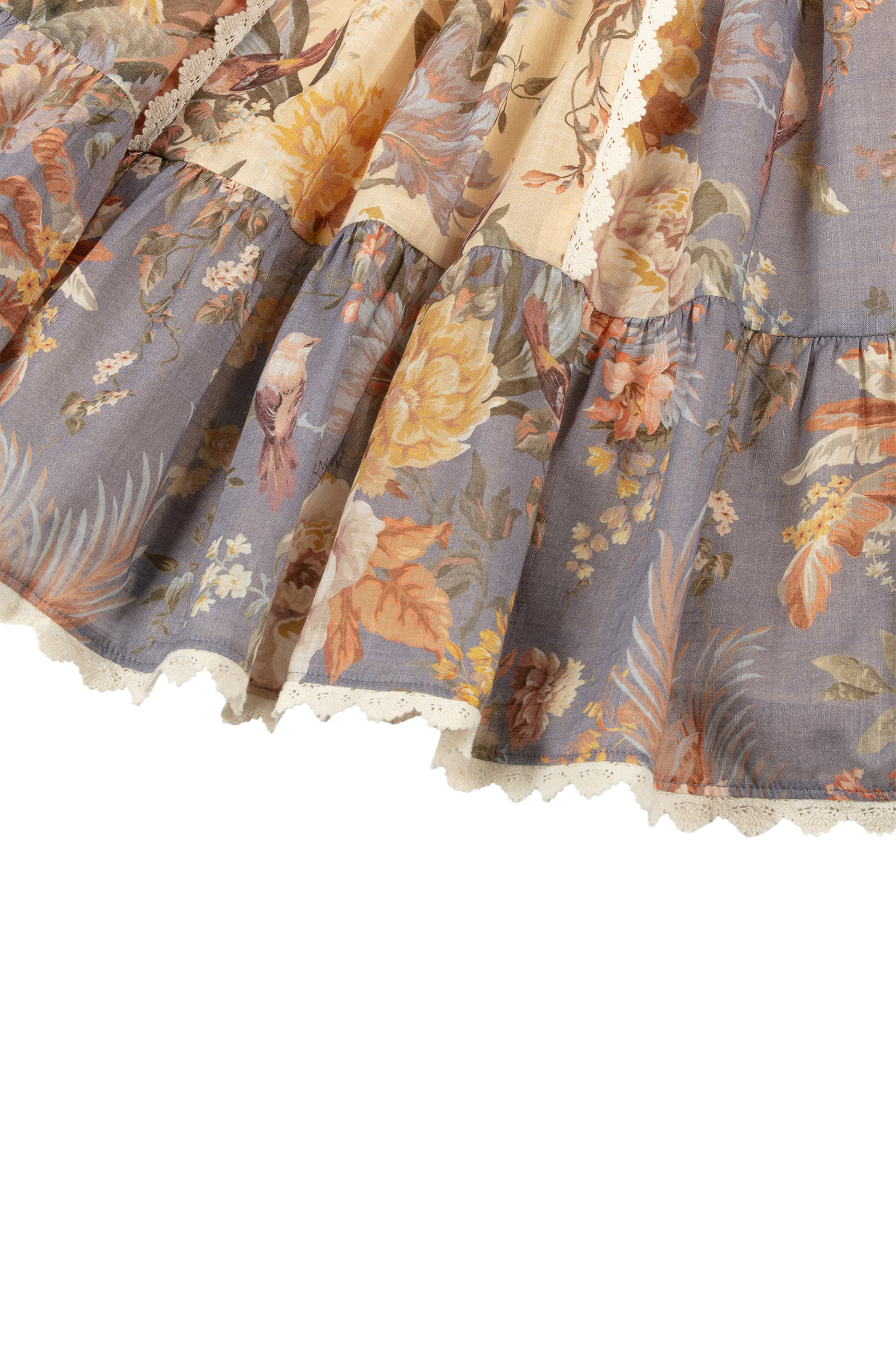 فستان تالو بكشكش وطبقات للأطفال