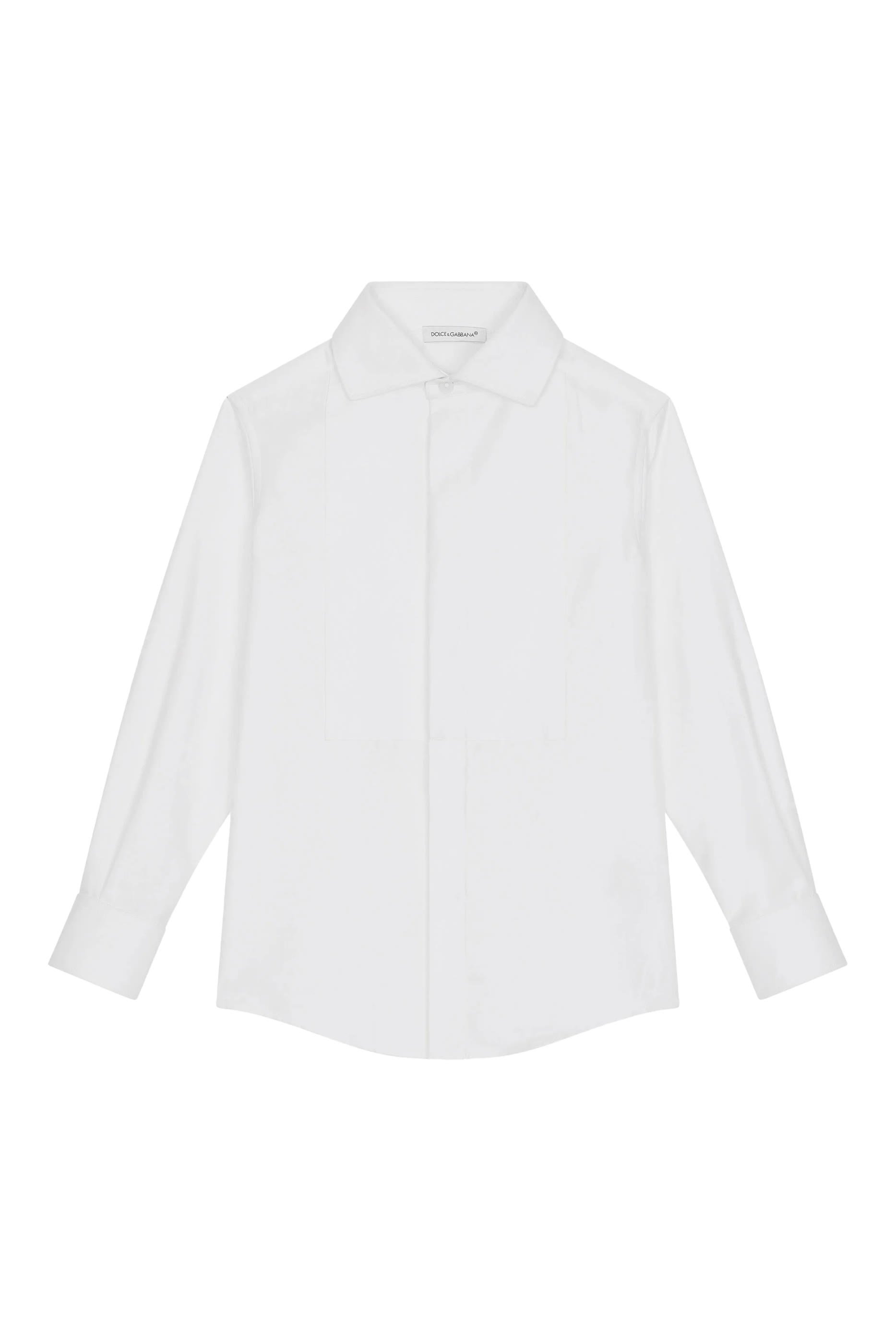 قميص بأكمام طويلة جاكار بوبلين للأطفال