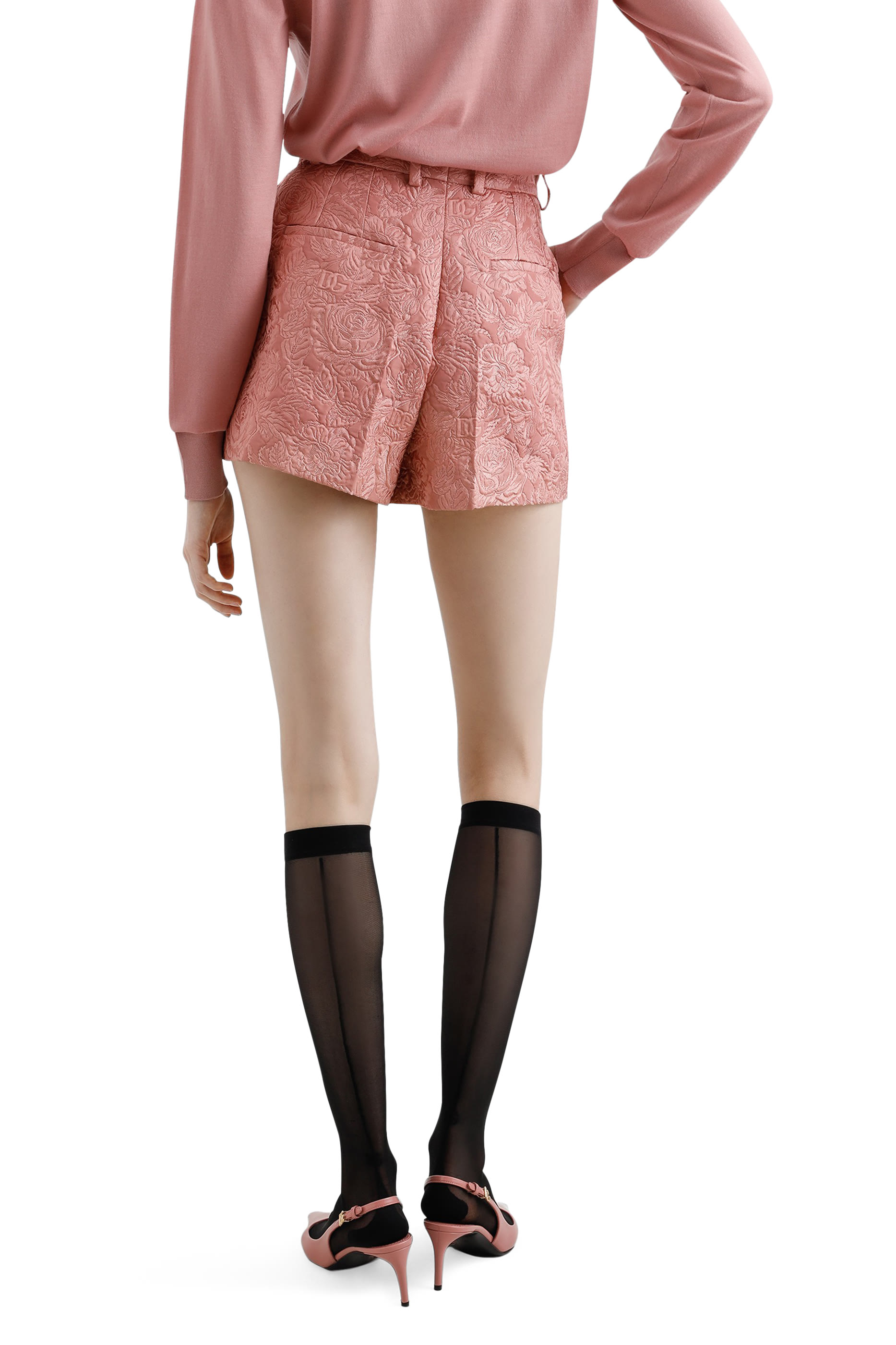 تنورة بتصميم مبطن ونقشة أزهار جاكار