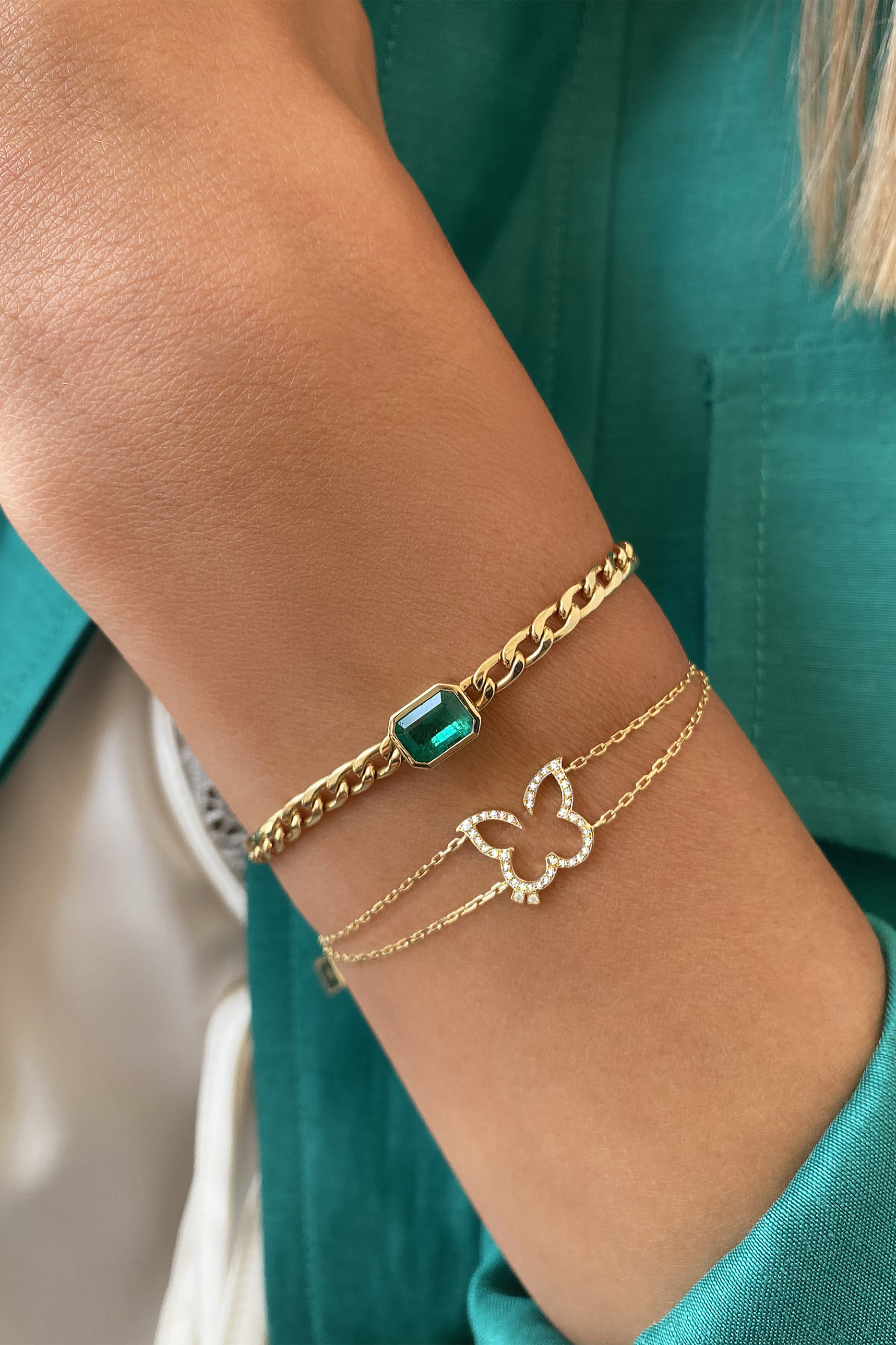 سوار حرية مرصع بالماس، ذهب أصفر عيار 18