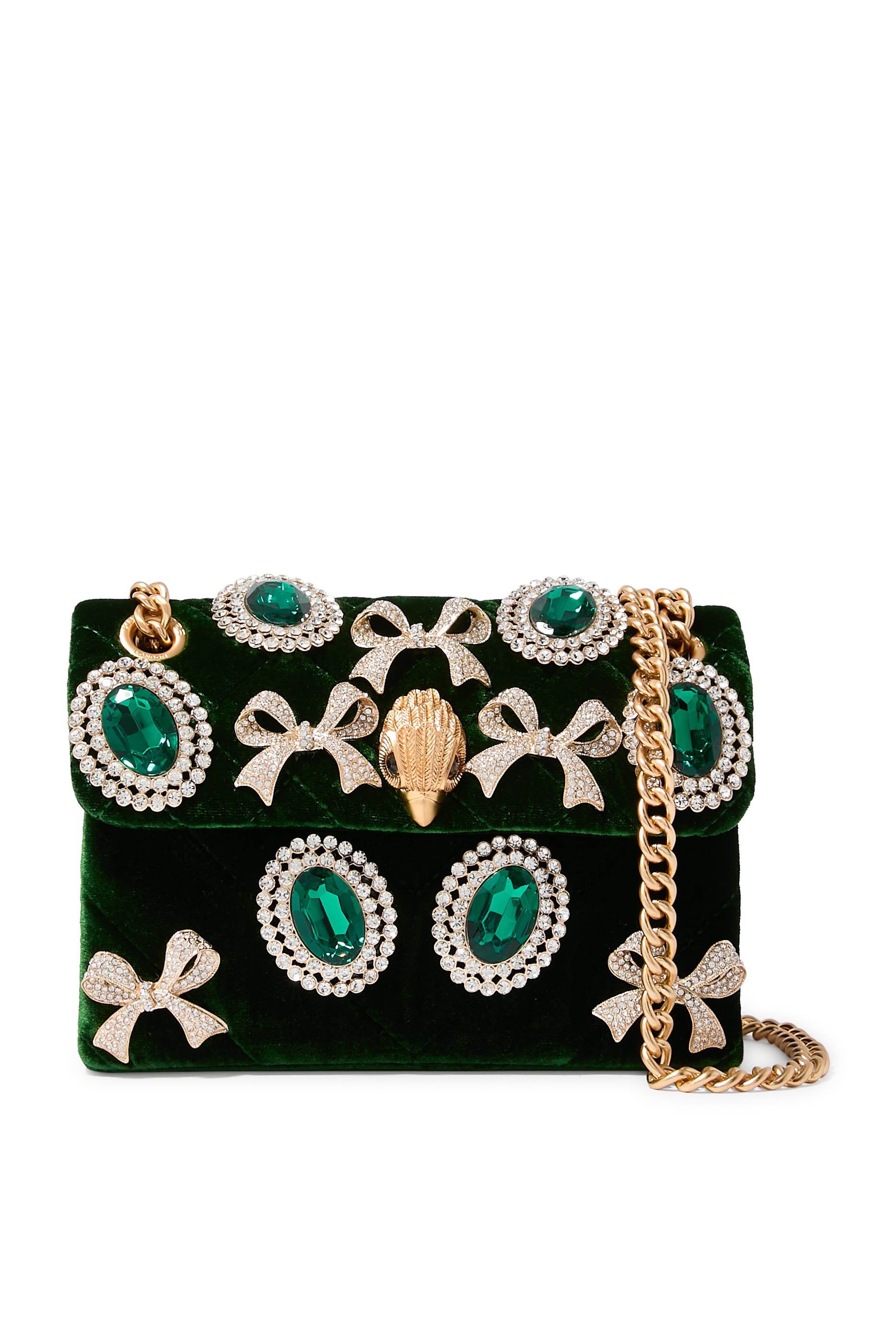 حقيبة كروس بودي صغيرة كنسينغتون قماش مخملي