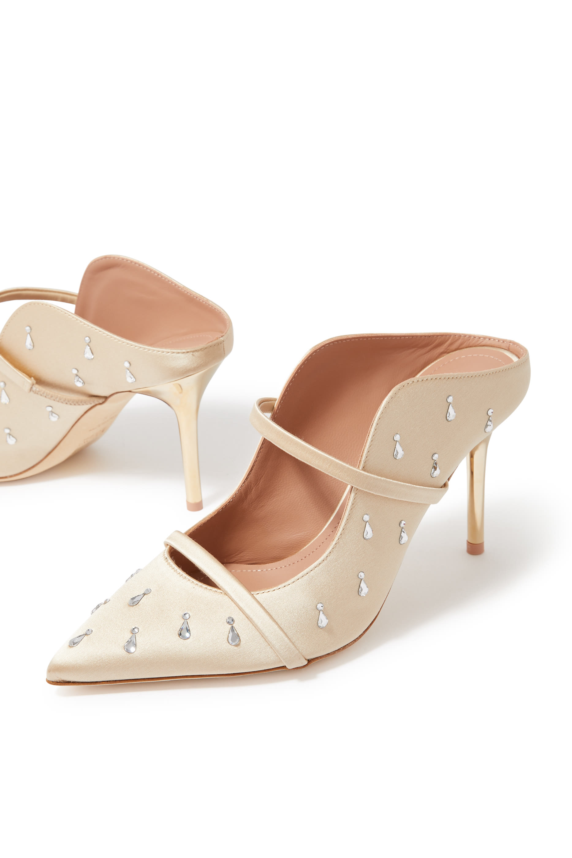 حذاء مورين 85 مفتوح من الخلف بمقدمة مدببة مرصع بالكريستال