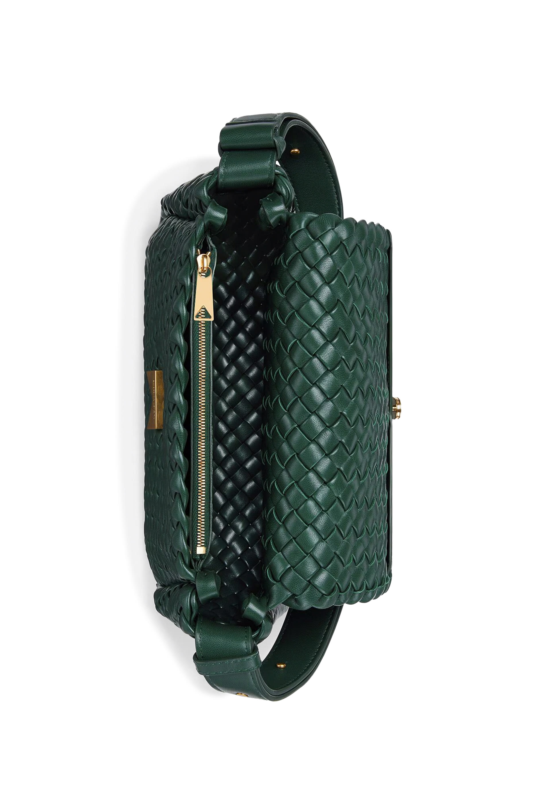 حقيبة كتف كوبل صغيرة جلد مجدول