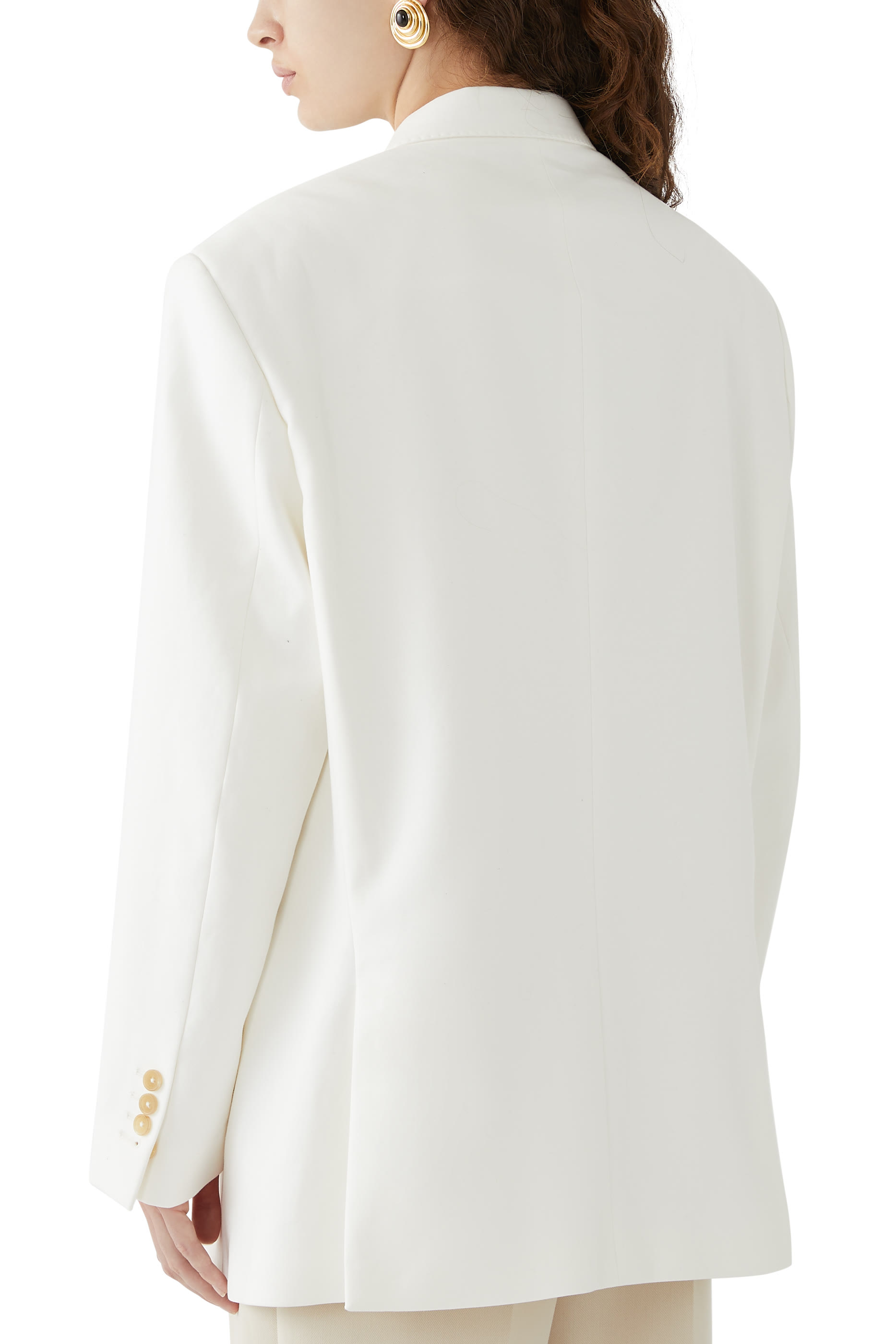 جاكيت هابي بصف أزرار قطن