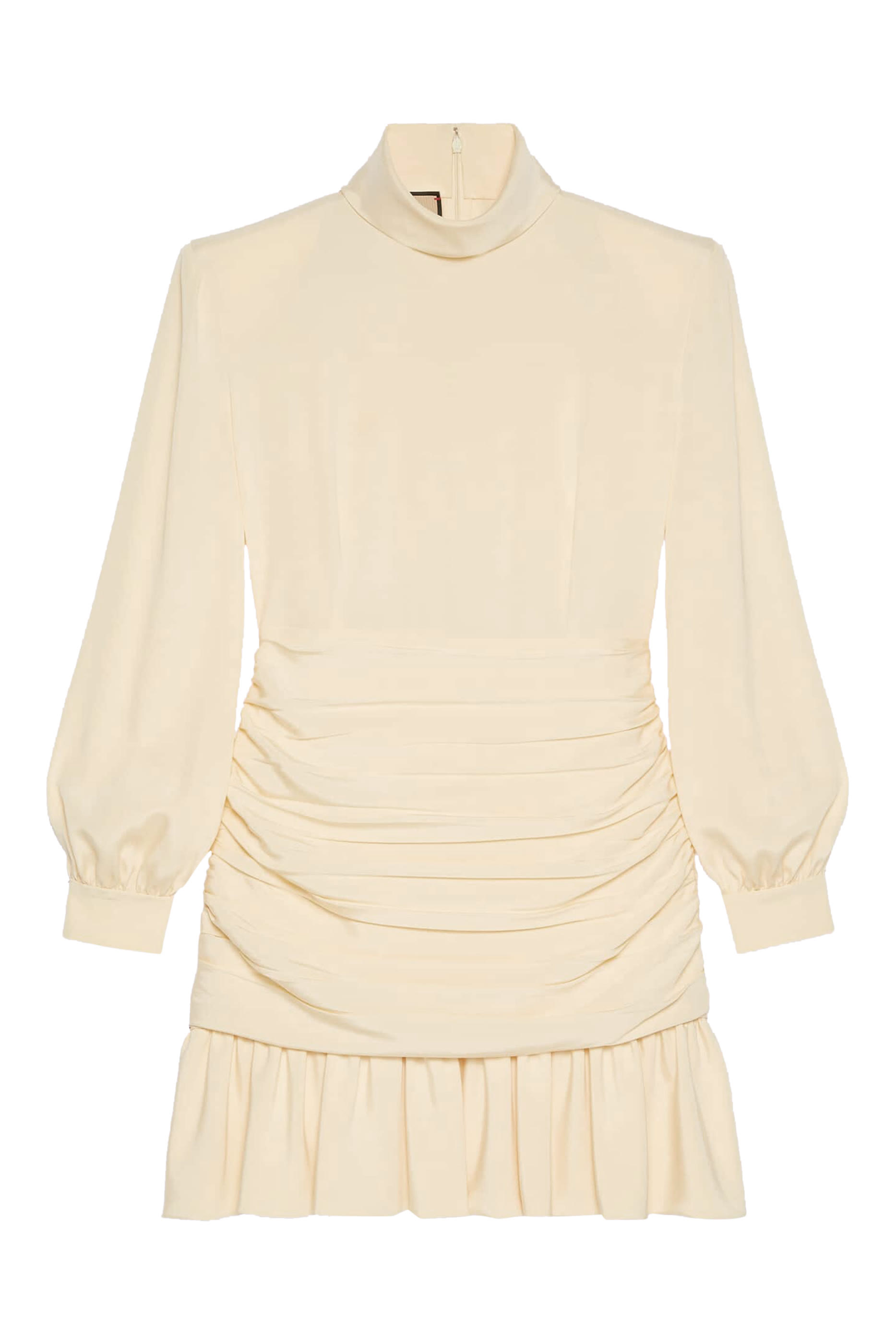 فستان حرير بكشكش