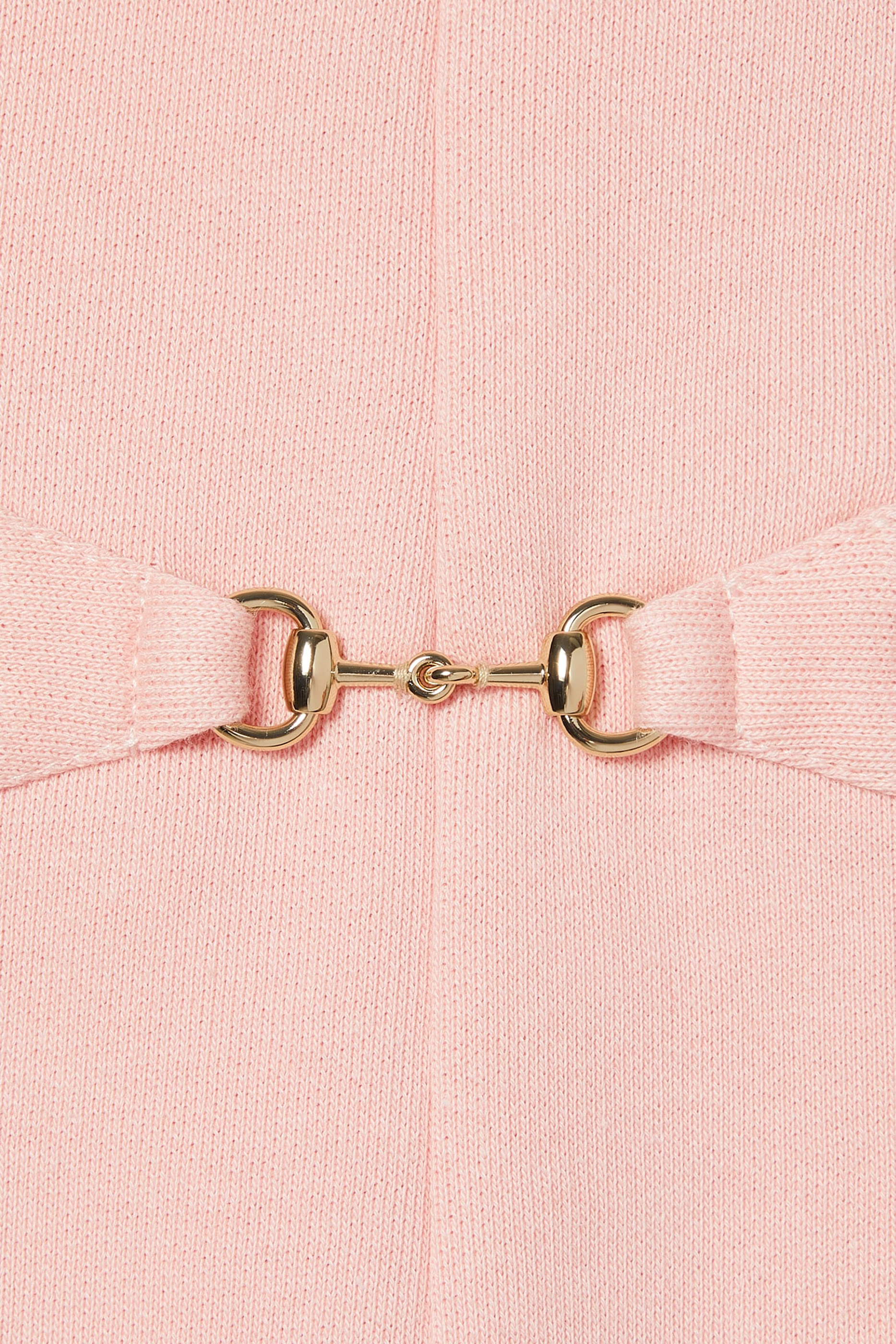 فستان بلا أكمام بحلي على شكل لجام حصان قطن