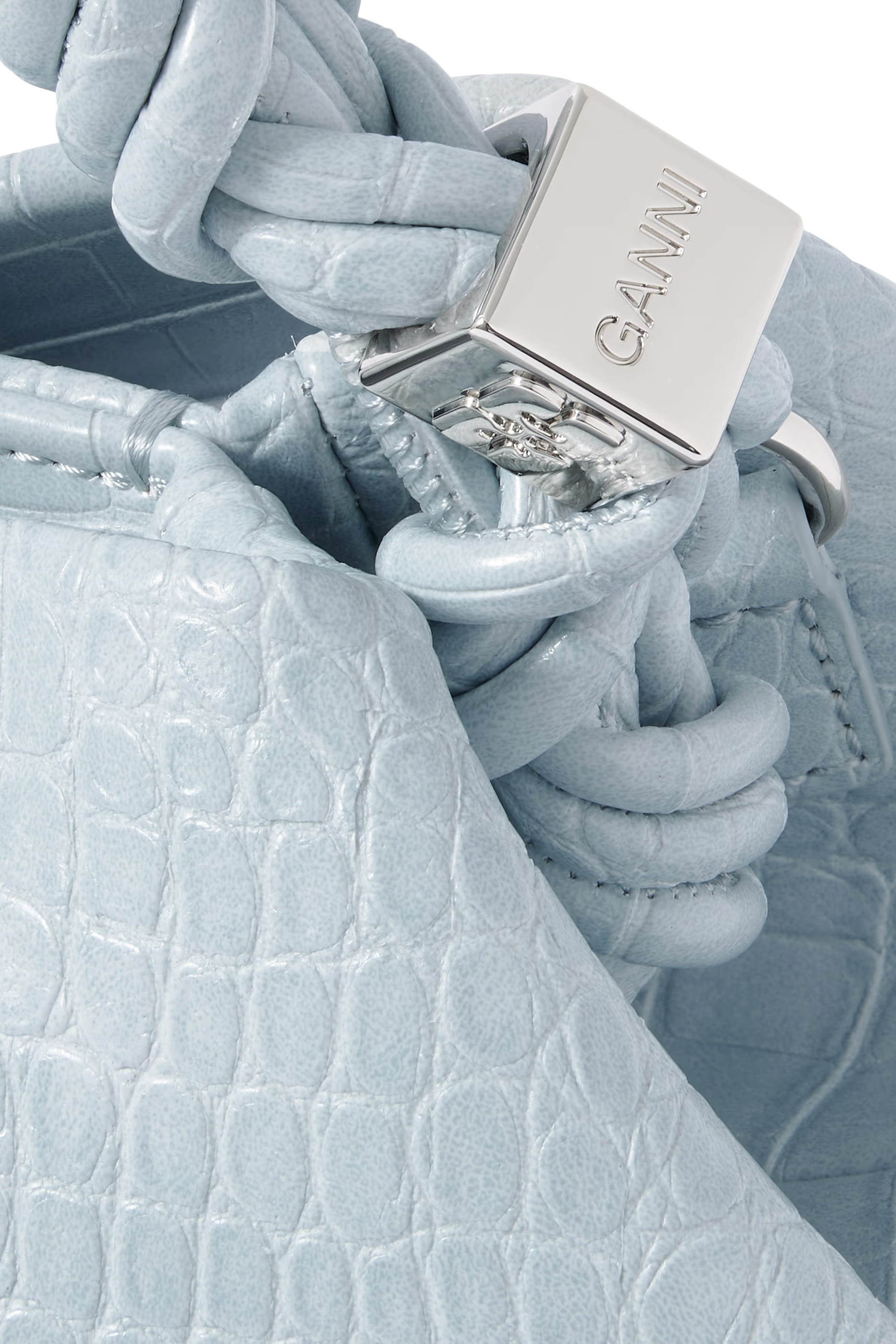 حقيبة بو صغيرة بنقشة جلد التمساح