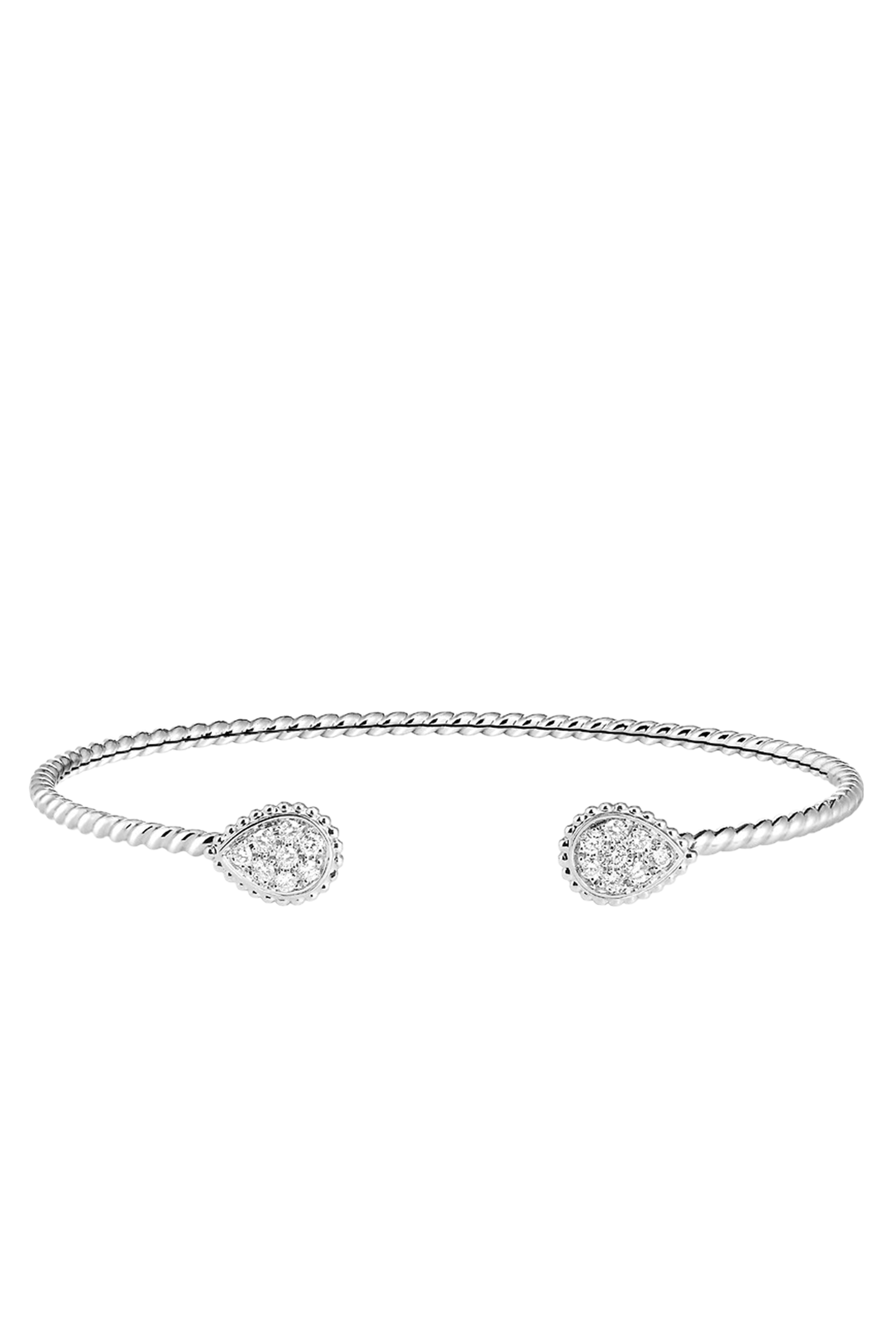 سوار سيربنت بوهيم مرصع بالماس ذهب أبيض عيار 18