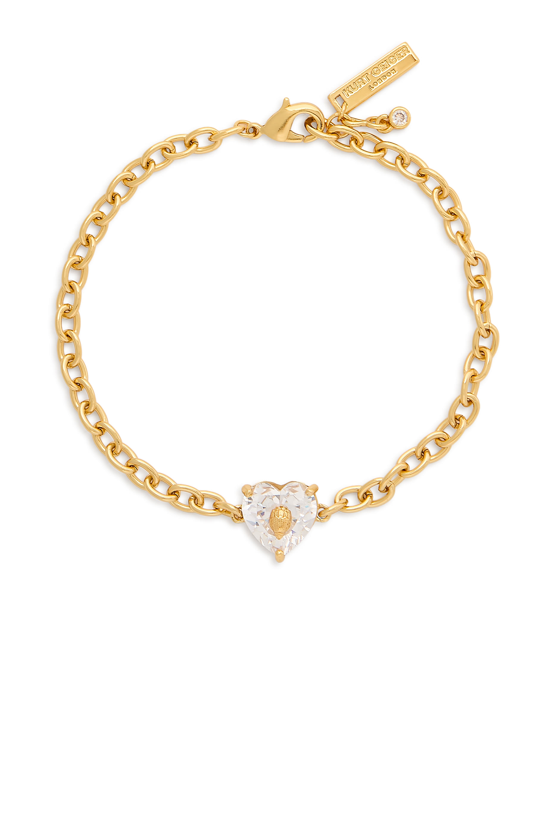 سوار بحلية بتصميم قلب مرصعة بالكريستال