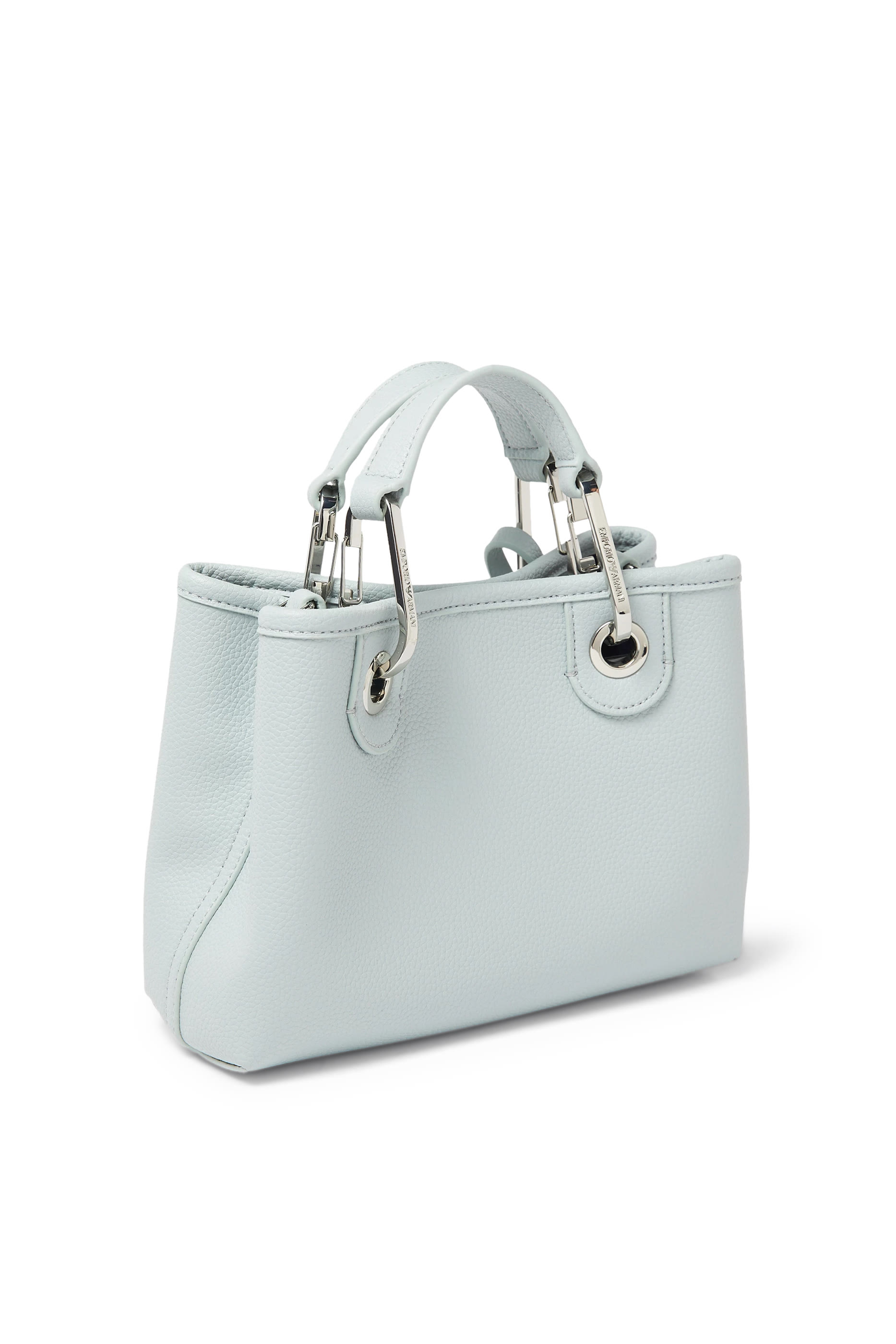 حقيبة يد صغيرة بنقشة شعار الماركة