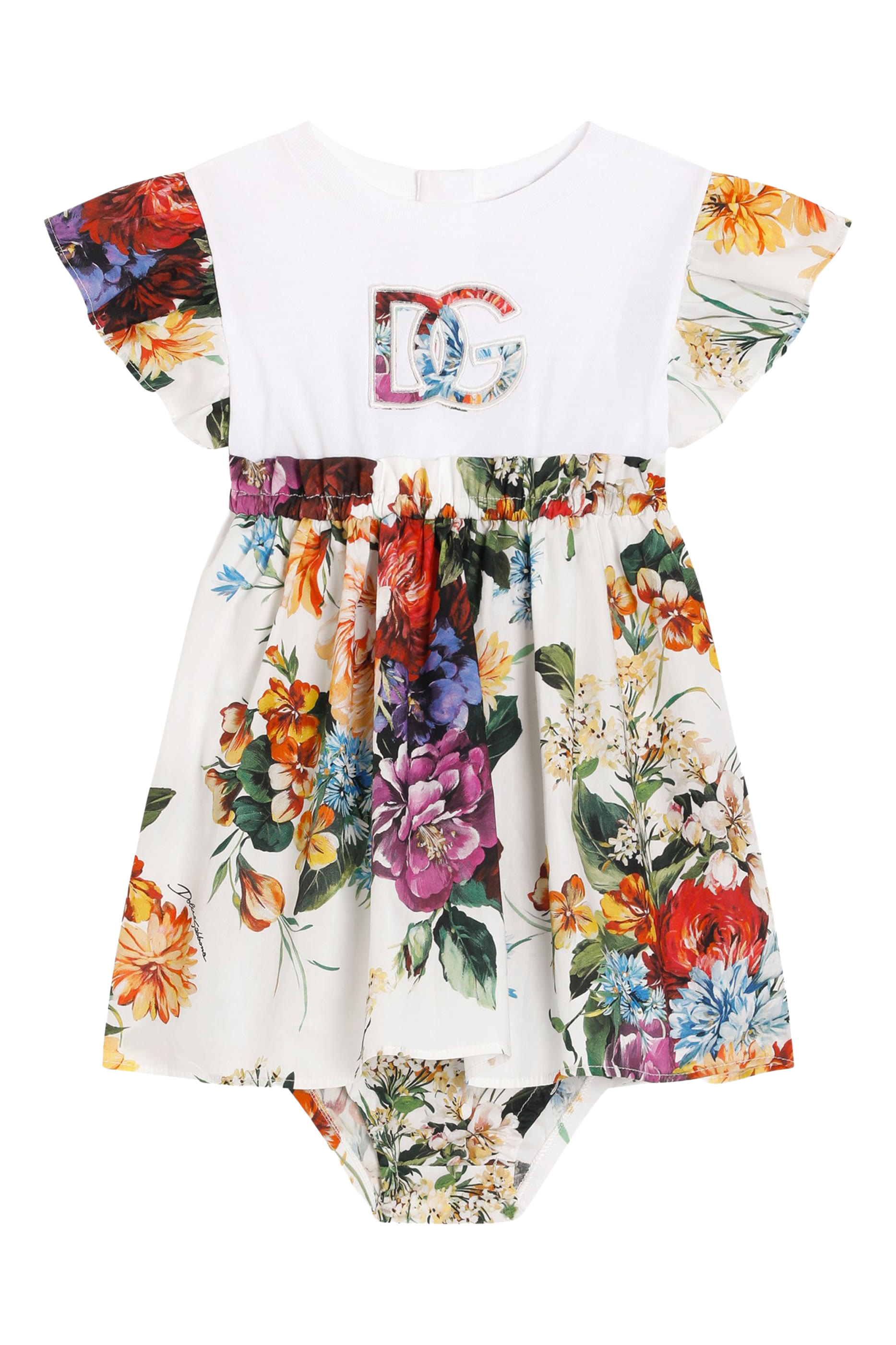 فستان بشعار الماركة جيرسيه وبوبلين للأطفال