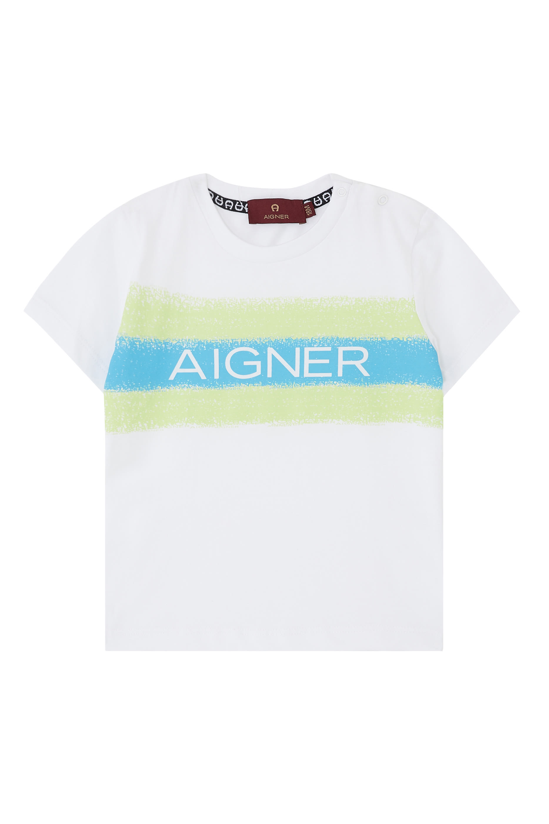 تيشيرت بطبعات شعار الماركة جرسيه للأطفال