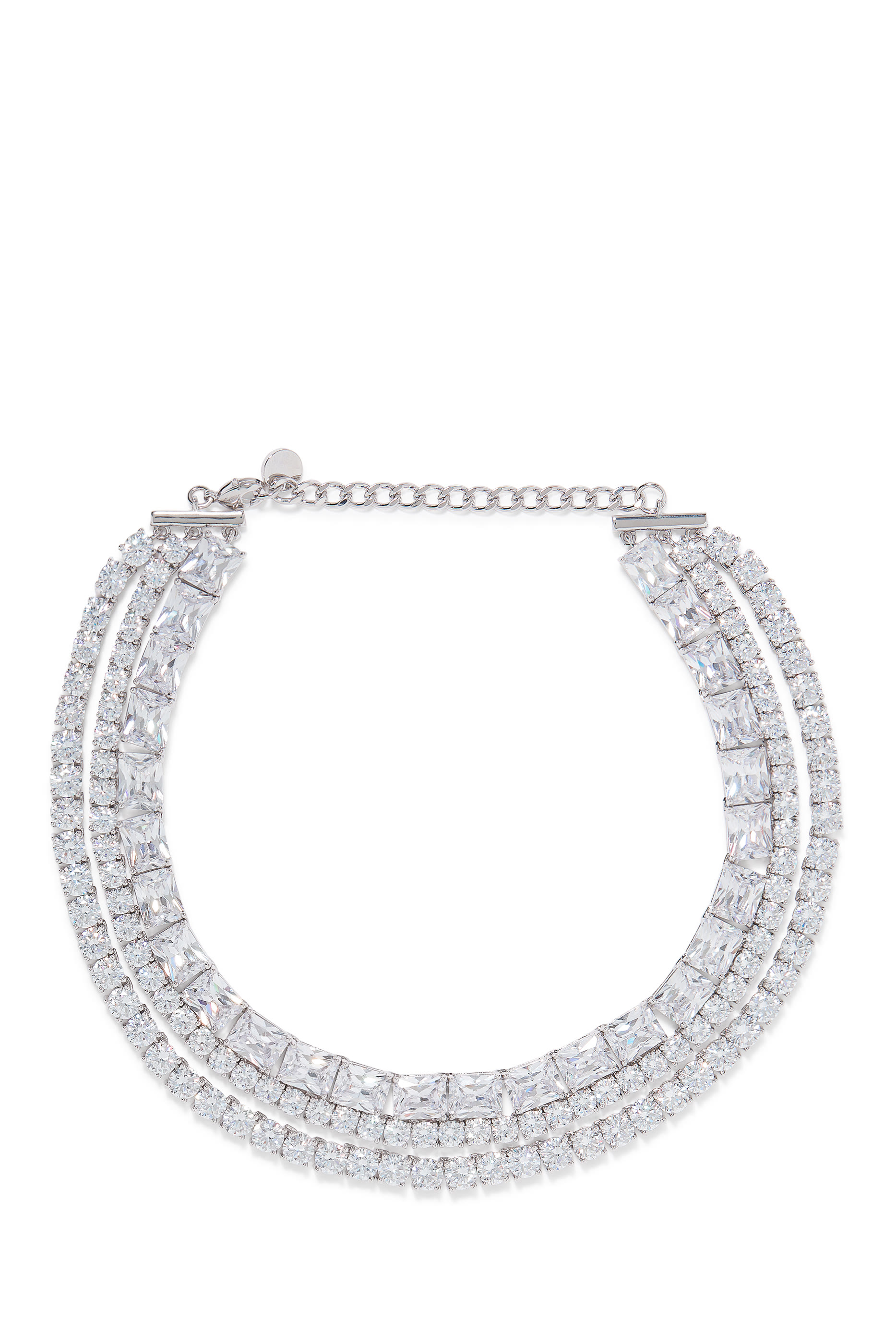 قلادة رقبة مرصعة بكريستالات متعددة