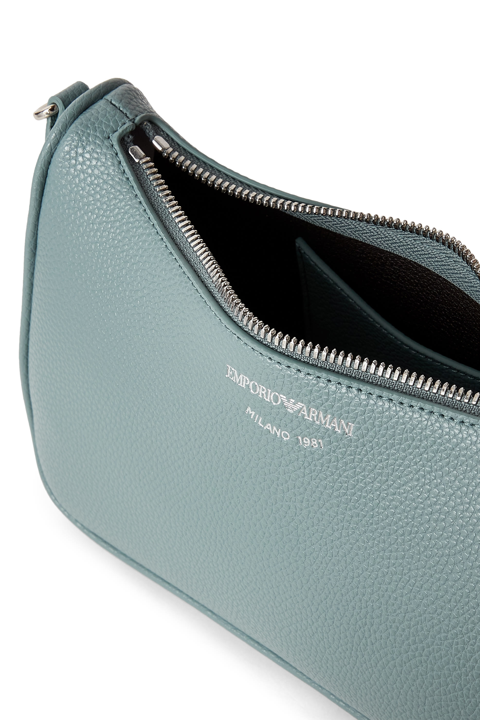 حقيبة طويلة بشعار الماركة بنقشة جلد الغزال