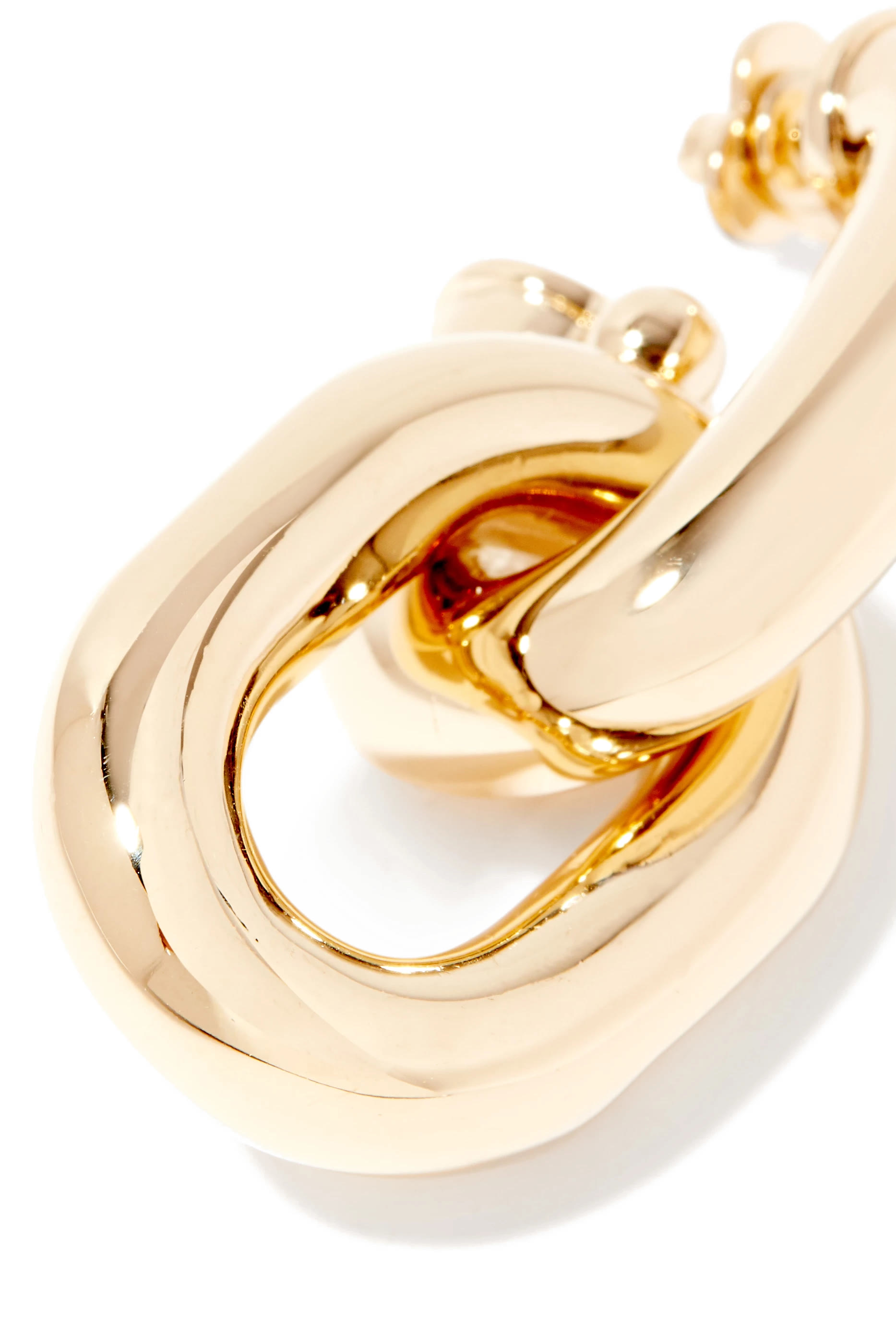 أقراط دائرية بتصميم سلسلة مزدوجة مقاس XL