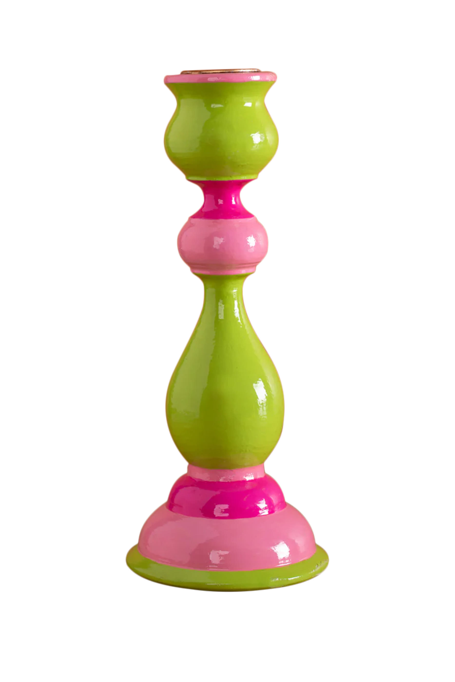 حامل شمعة مطلي يدويا