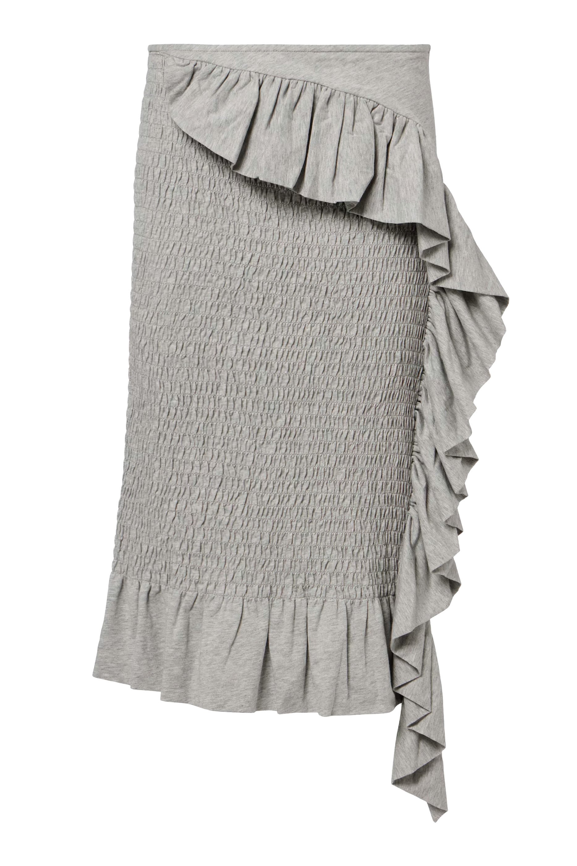 تنورة متوسطة الطول بكشكش