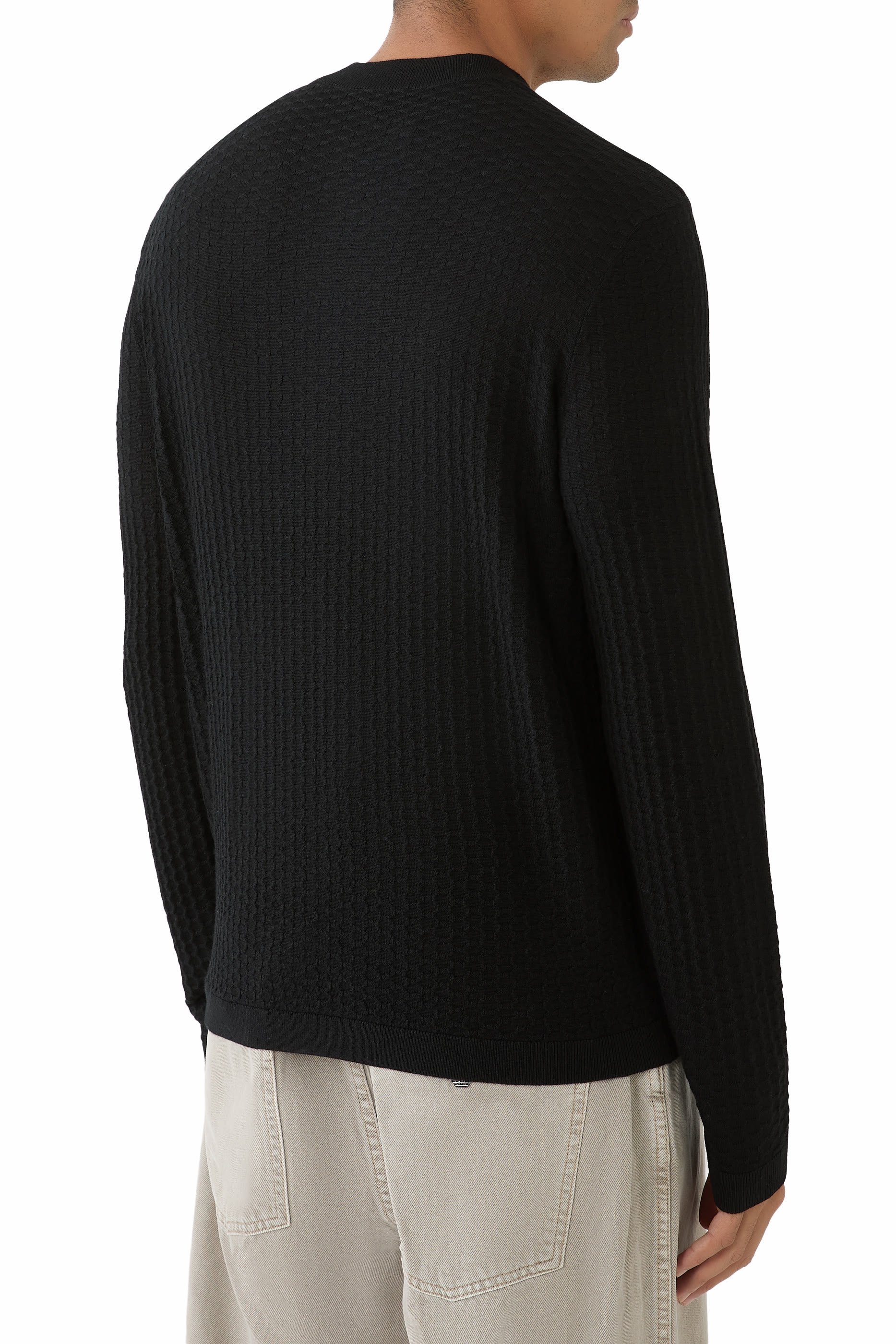 سترة بياقة ضيقة صوف عضوي خالص