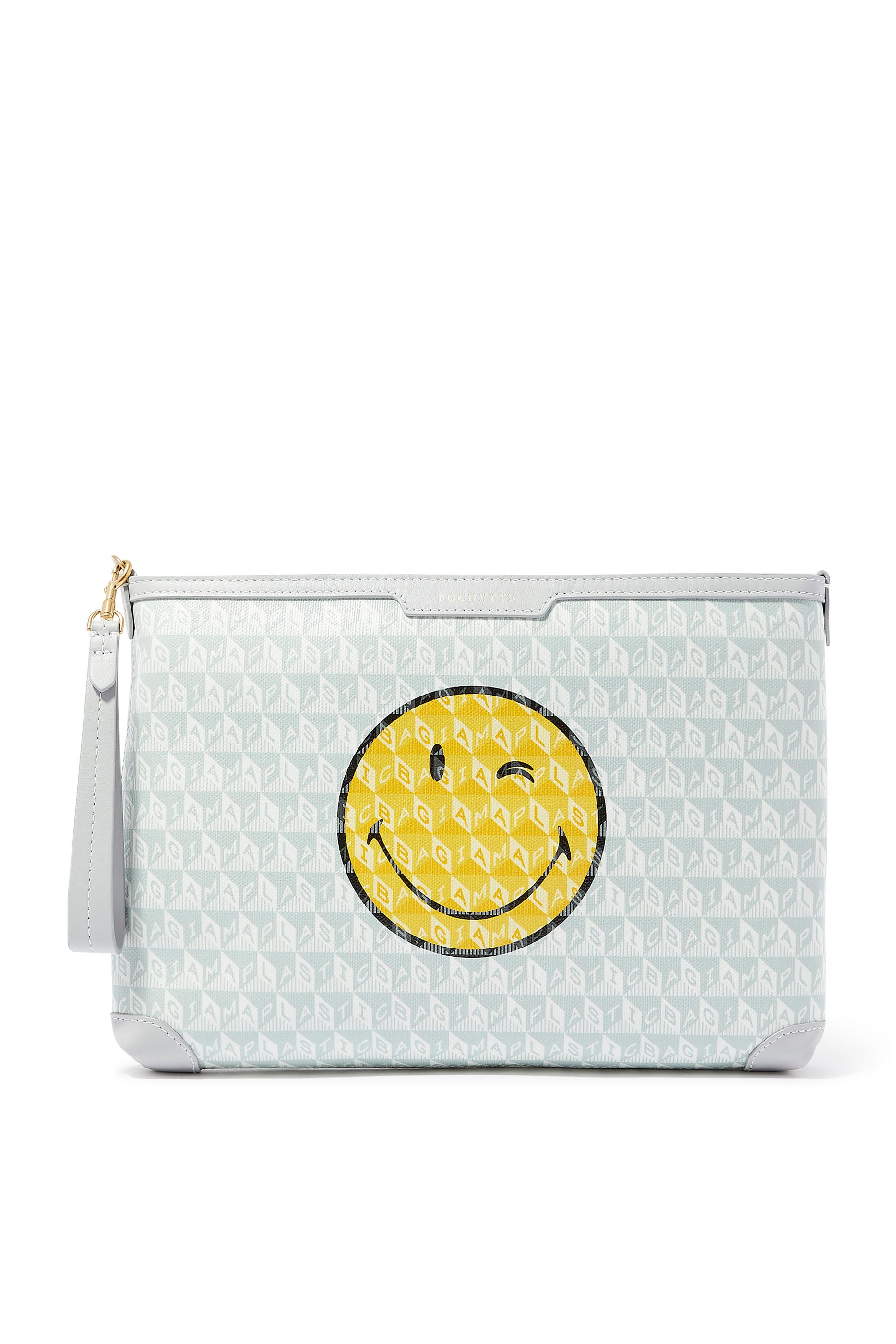 حقيبة صغيرة آي ام ايه بلاستيك باج بطبعة وجه بغمزة