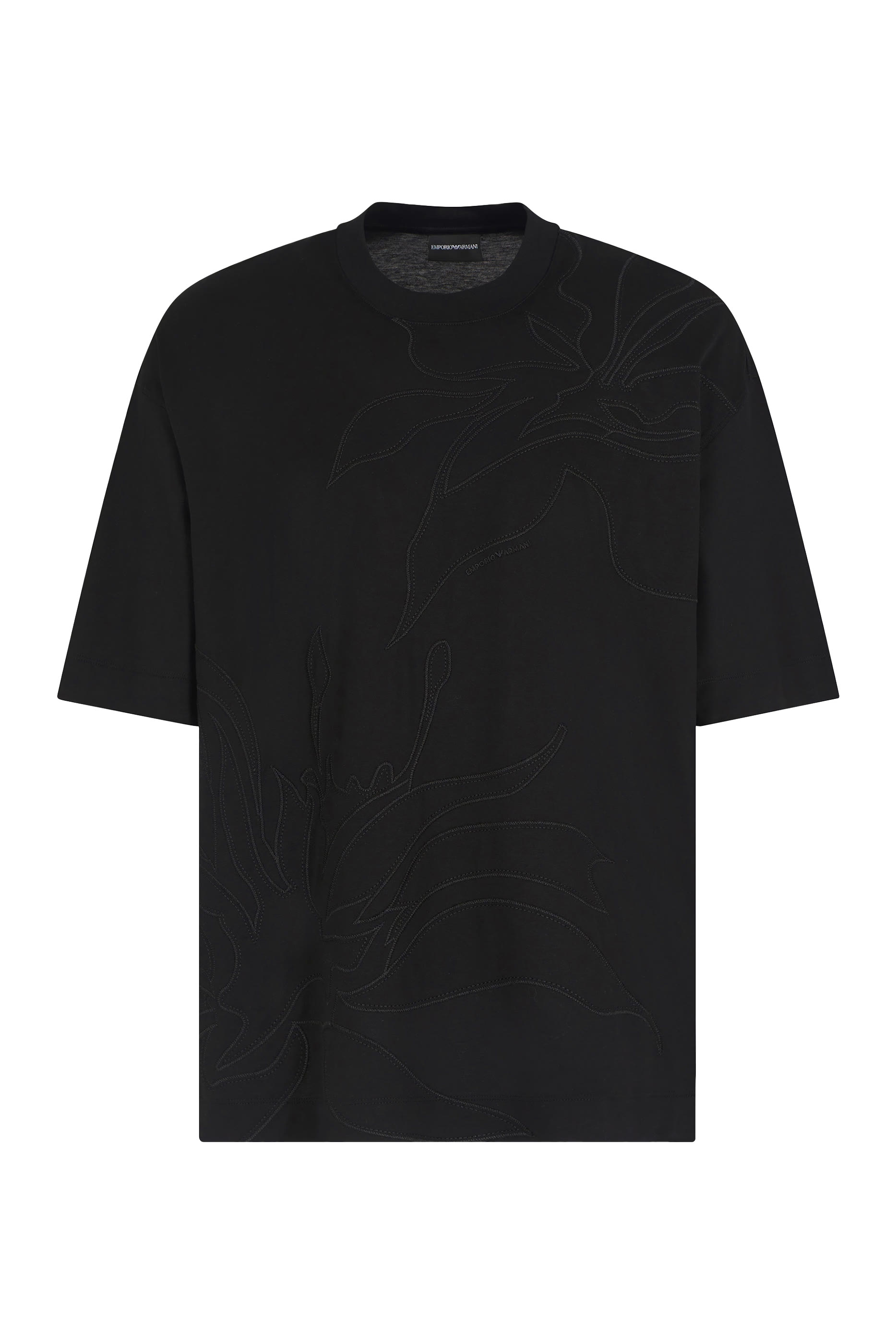 تيشيرت أي أس في بقصة فضفاضة وتطريزات أزهار