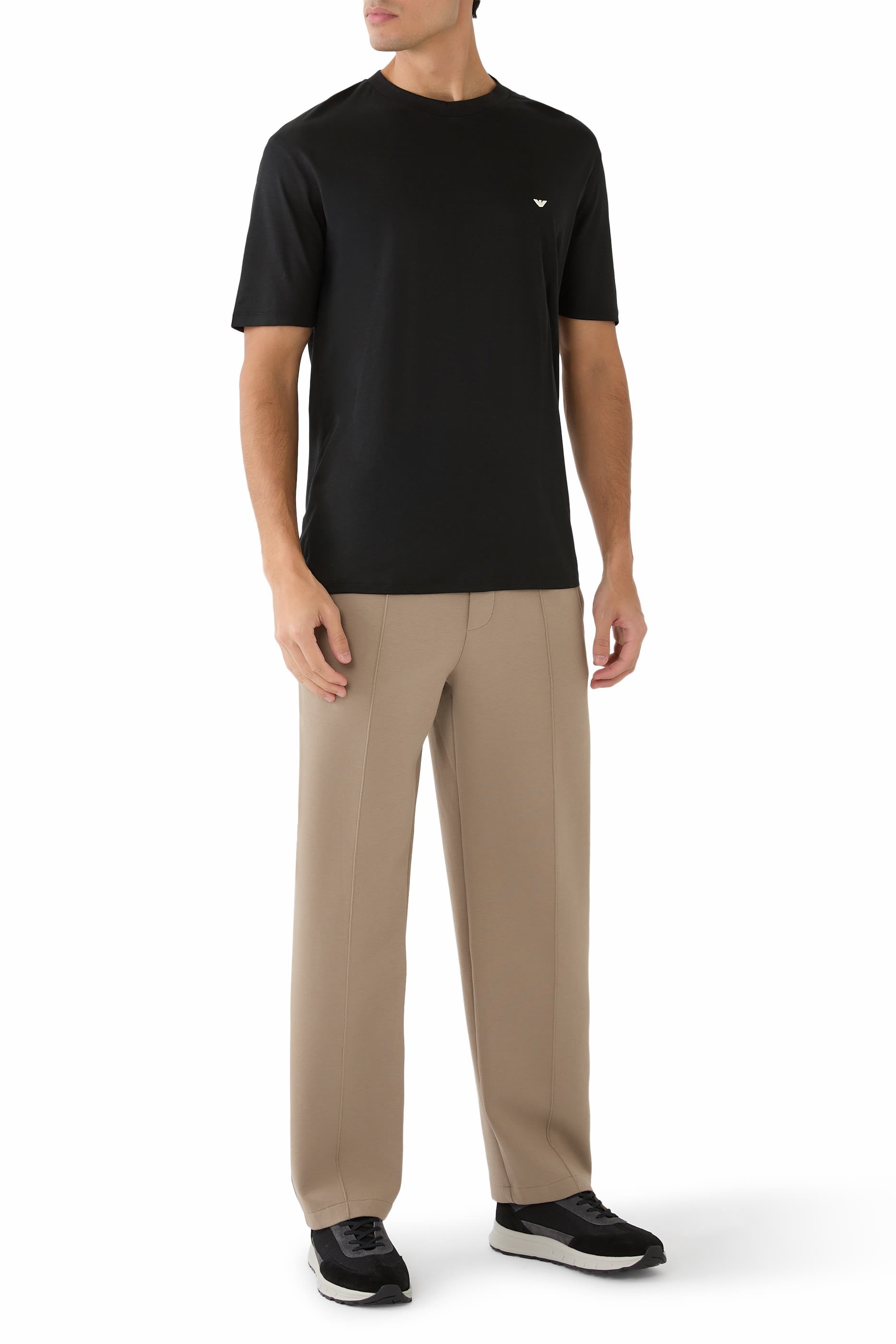 تيشيرت بتطريز شعار الماركة مزيج ليوسيل جيرسيه