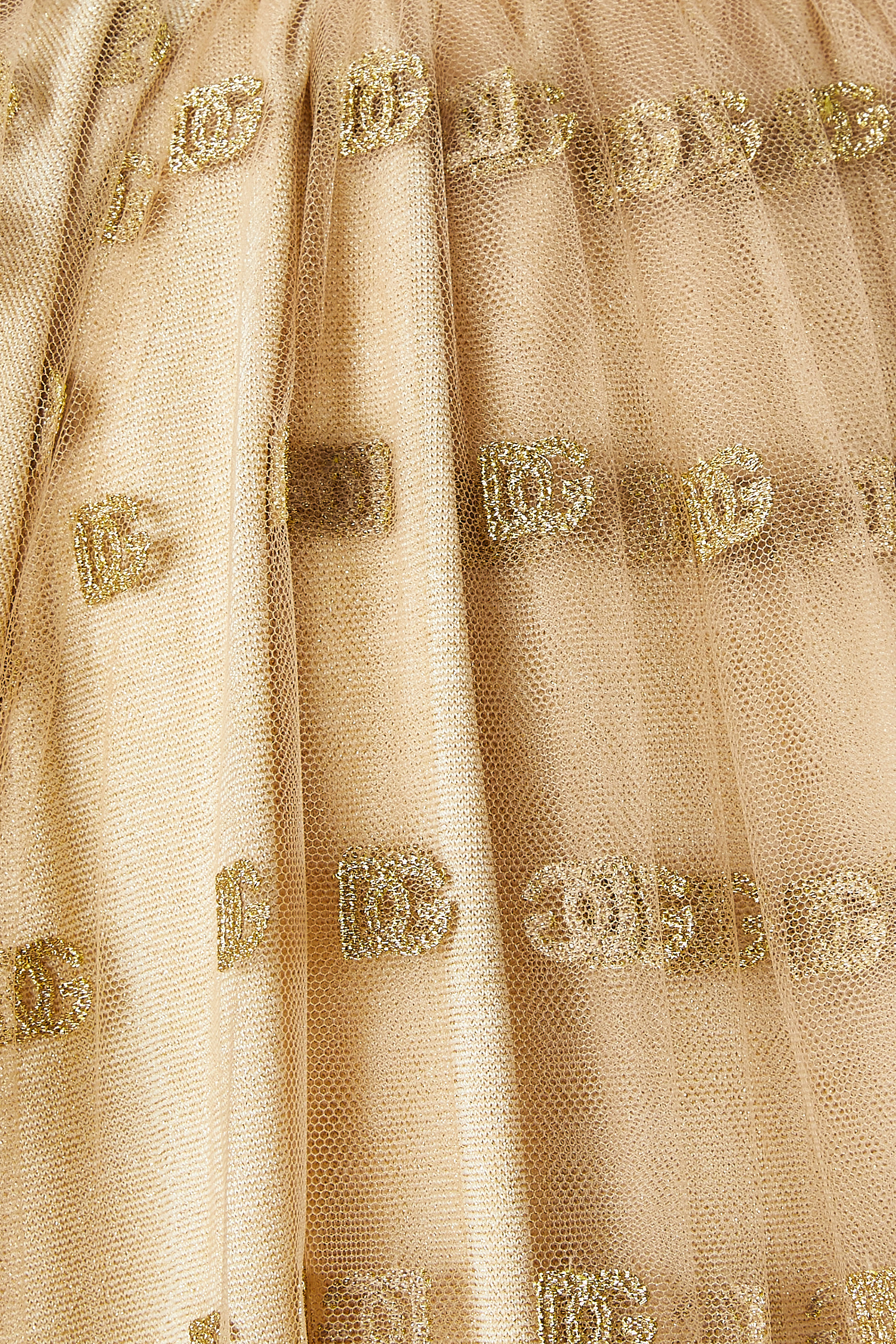 فستان بقصة واسعة وشعار الماركة للأطفال