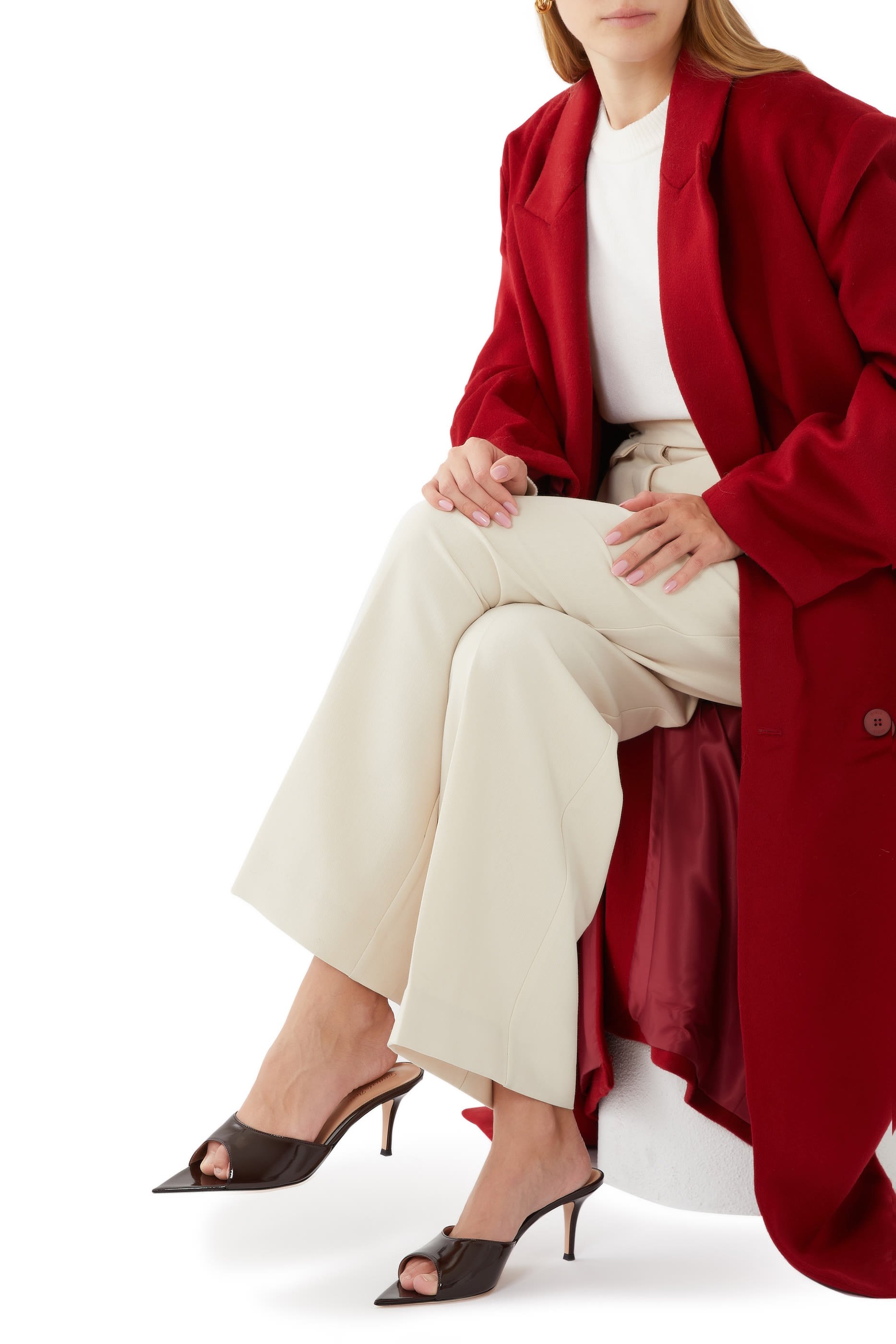 حذاء إيل 70 مفتوح جلد لامع