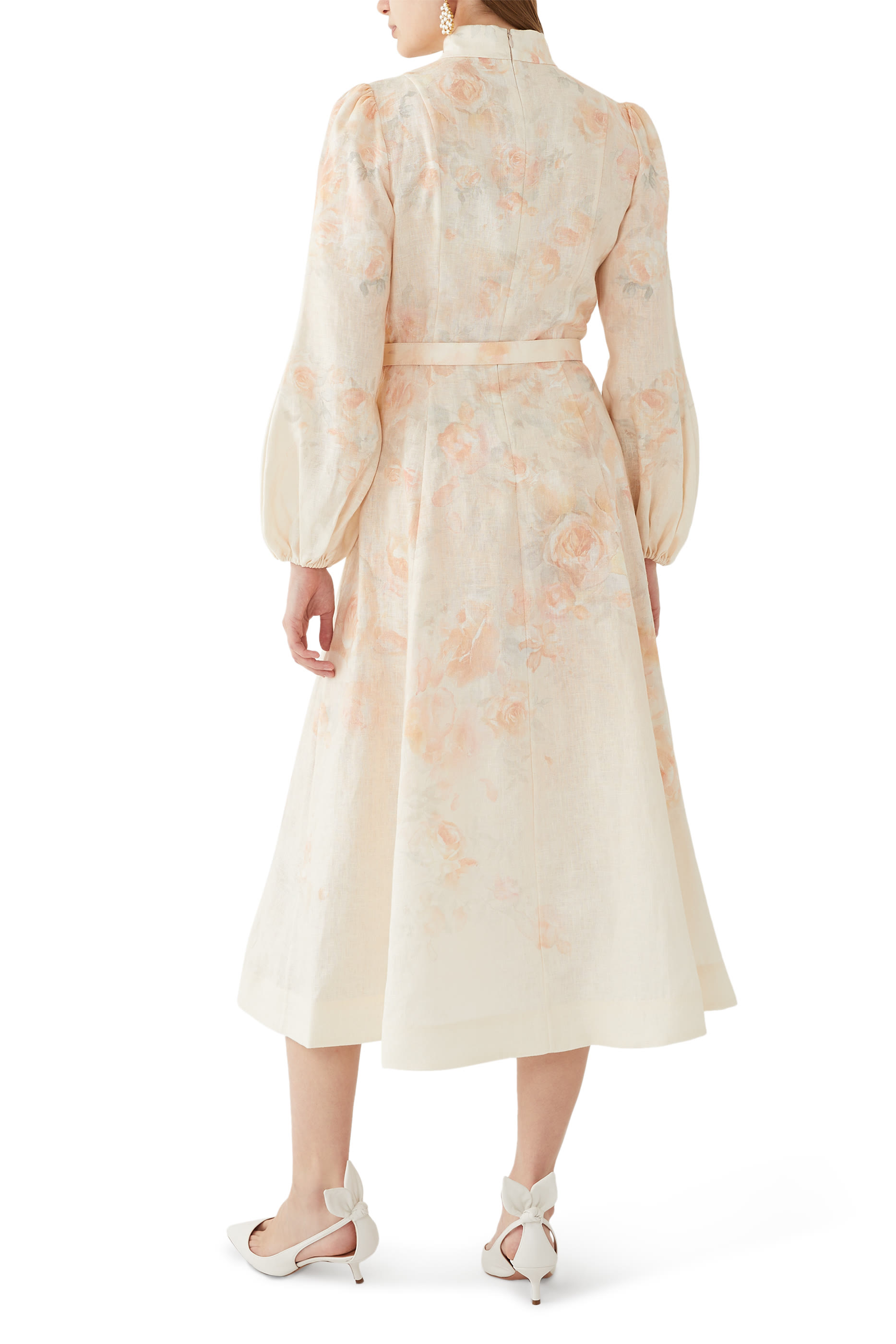 فستان كراش متوسط الطول بأزرار