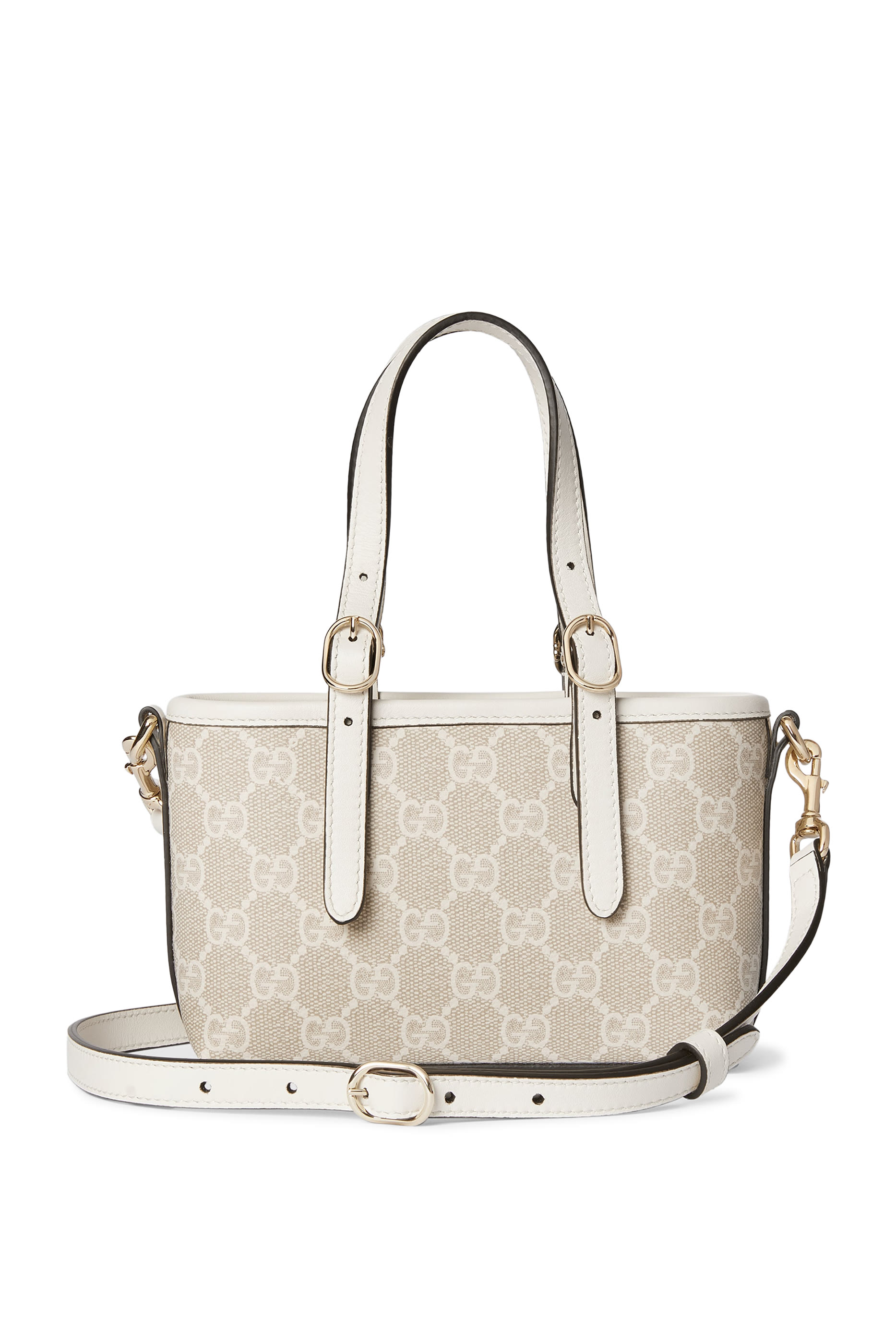 حقيبة صغيرة مزينة بنقشة حرفي شعار الماركة