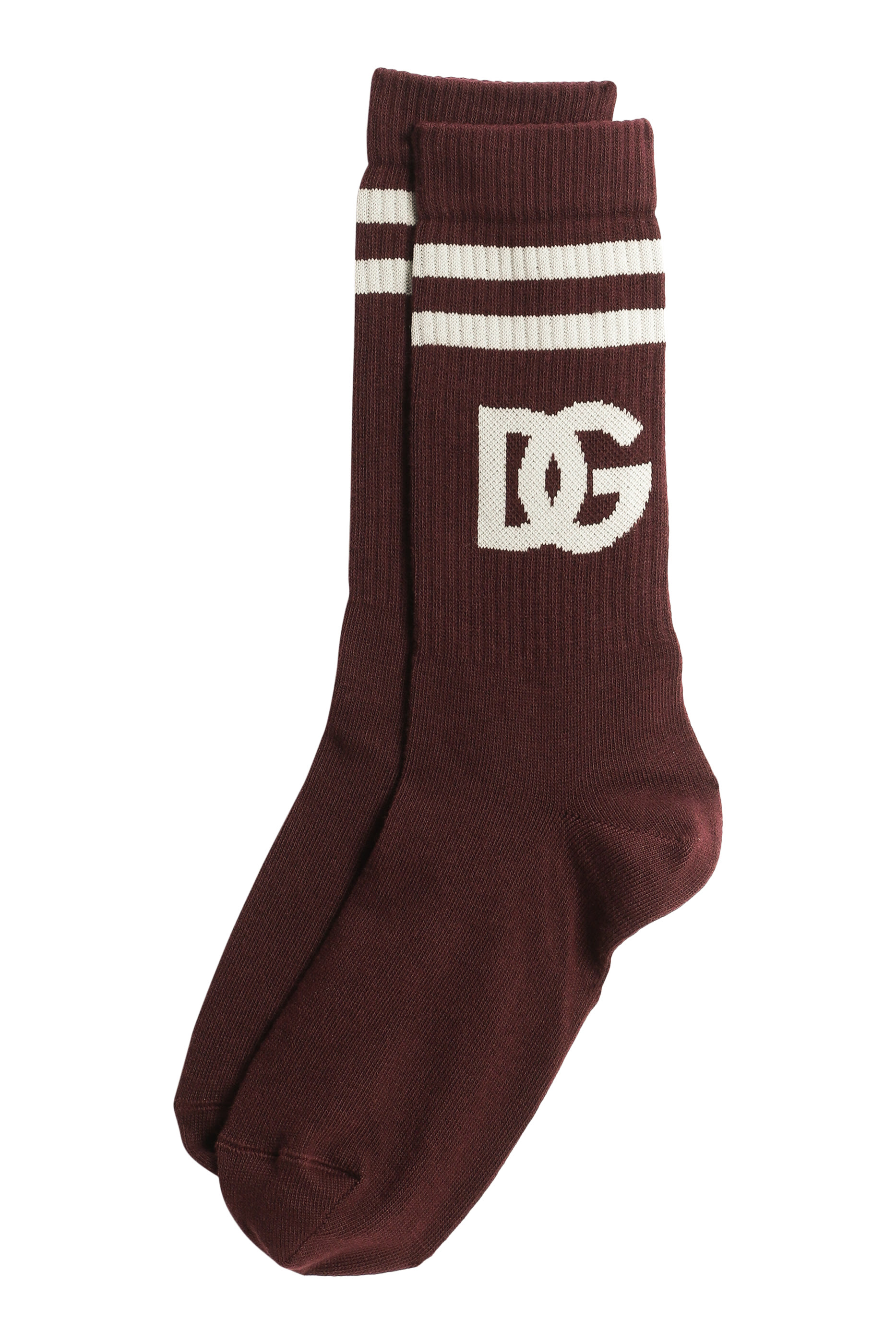 جوارب بشعار الماركة نسيج مضلع قطن للأطفال